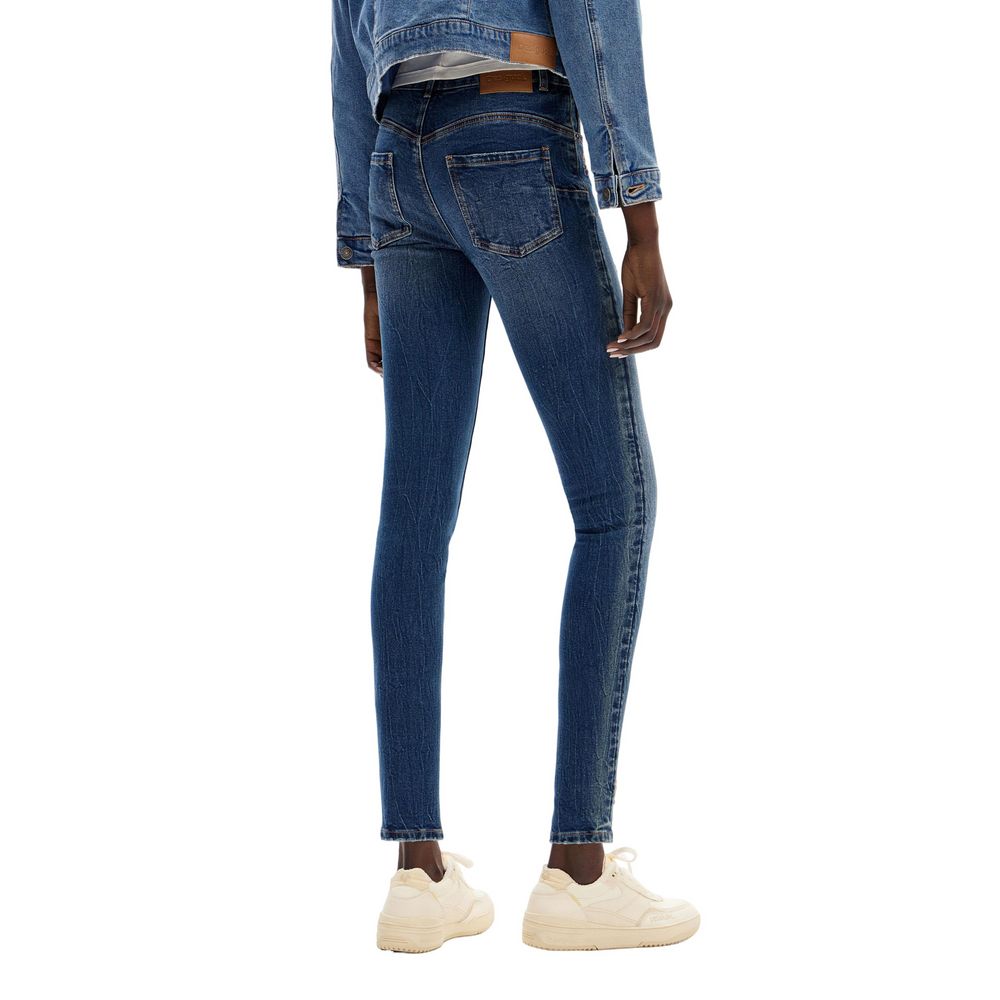 Blugi și pantaloni Desigual din bumbac albastru