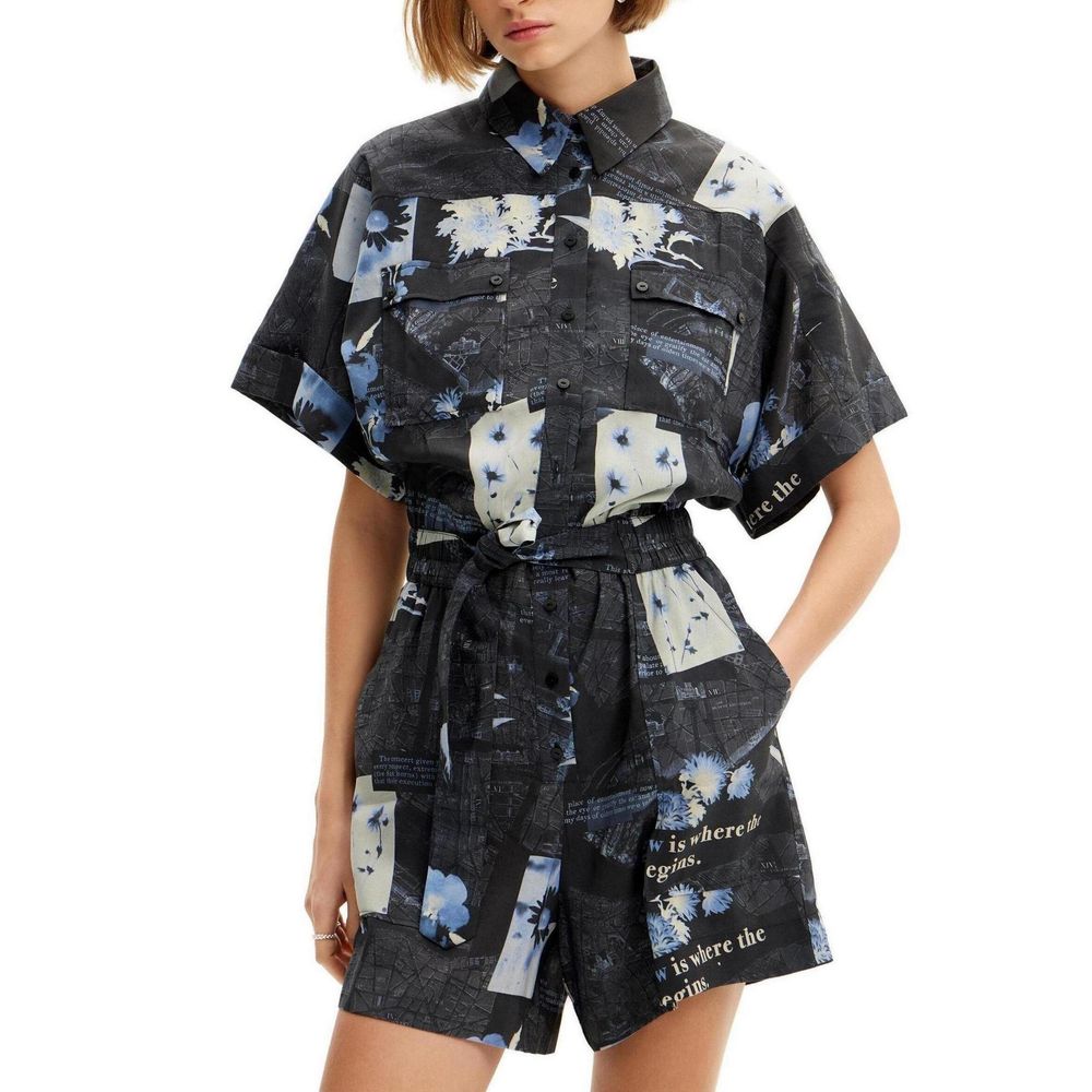 Desigual Blaue Anzüge und Blazer aus Viskose