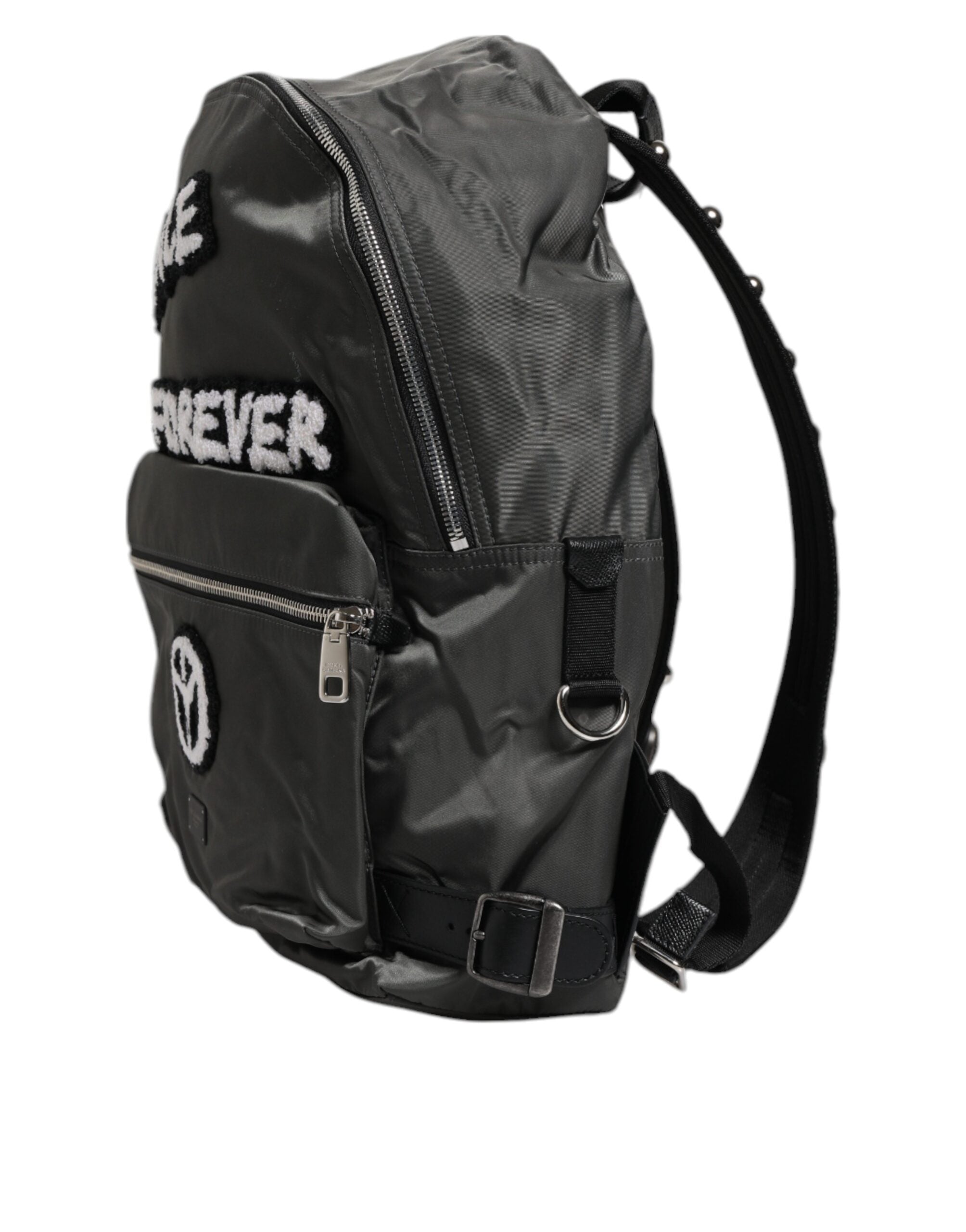 Dolce &amp; Gabbana – Prince Forever – Schul- und Reiserucksack aus grauem Nylon
