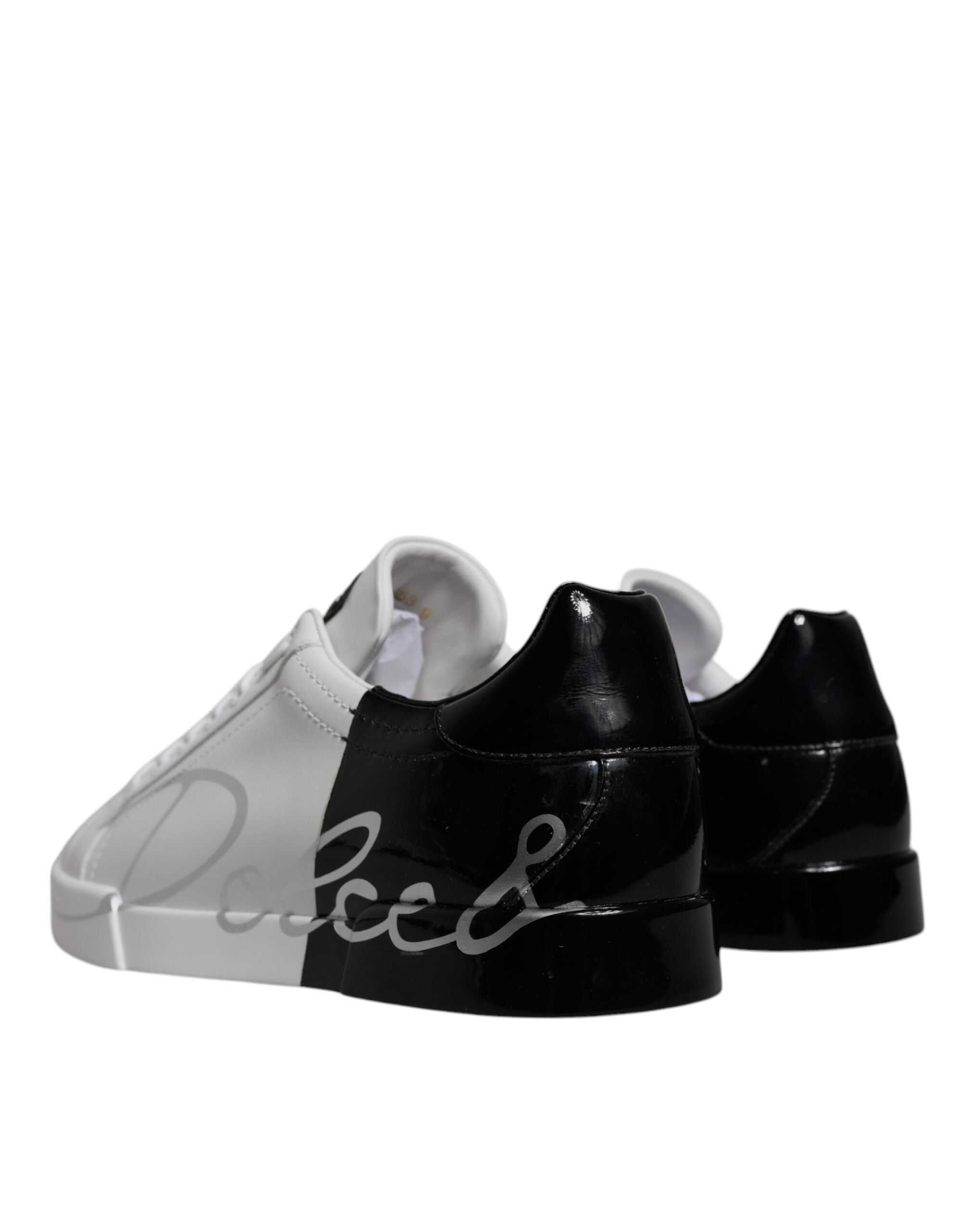 Dolce &amp; Gabbana – Portofino-Sneaker mit Logo in Weiß und Schwarz