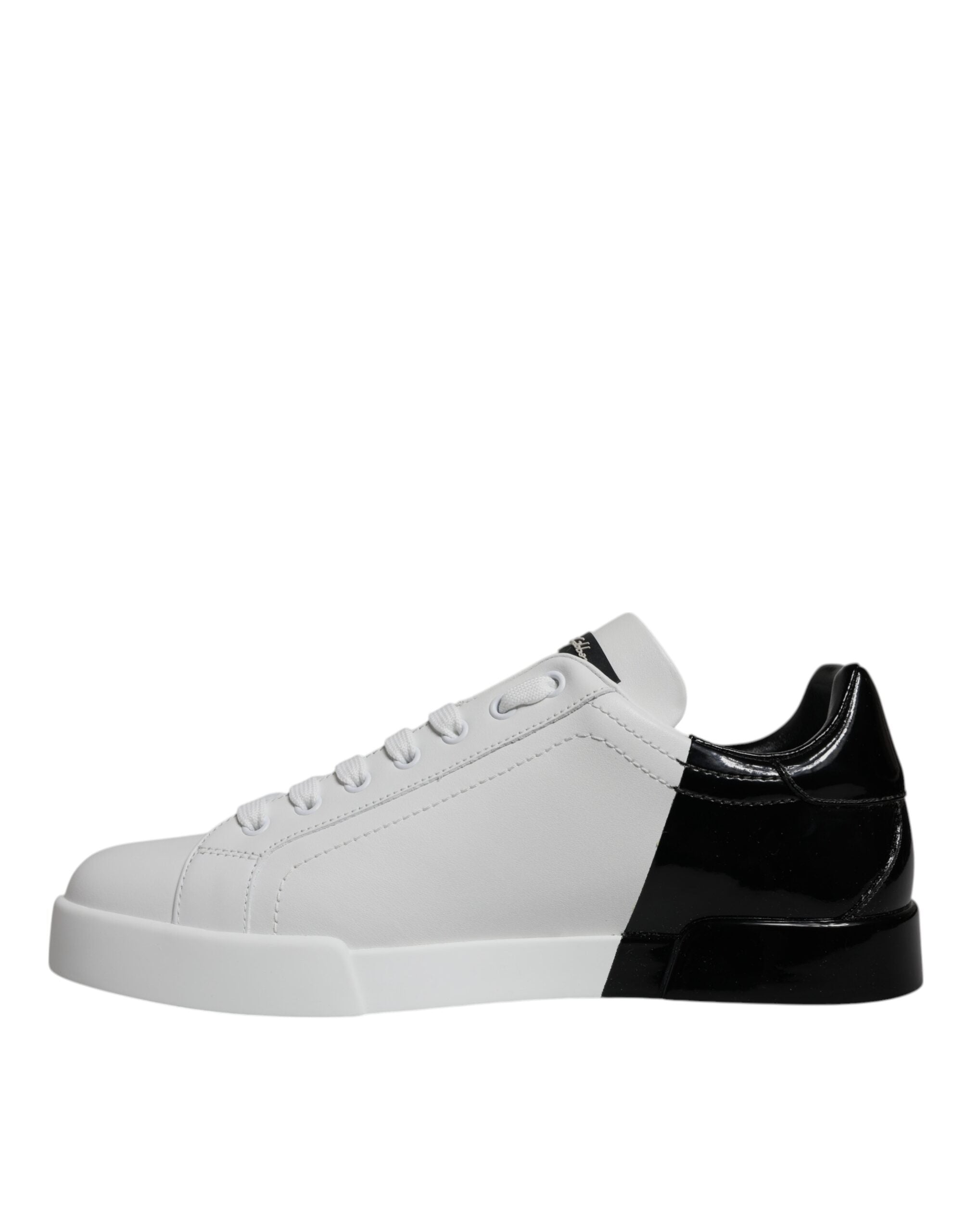 Dolce &amp; Gabbana – Portofino-Sneaker mit Logo in Weiß und Schwarz
