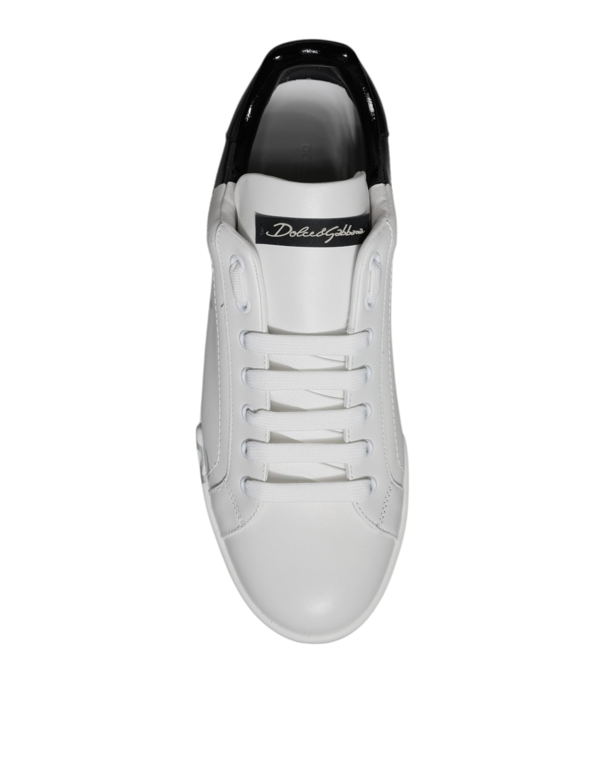 Dolce &amp; Gabbana – Portofino-Sneaker mit Logo in Weiß und Schwarz