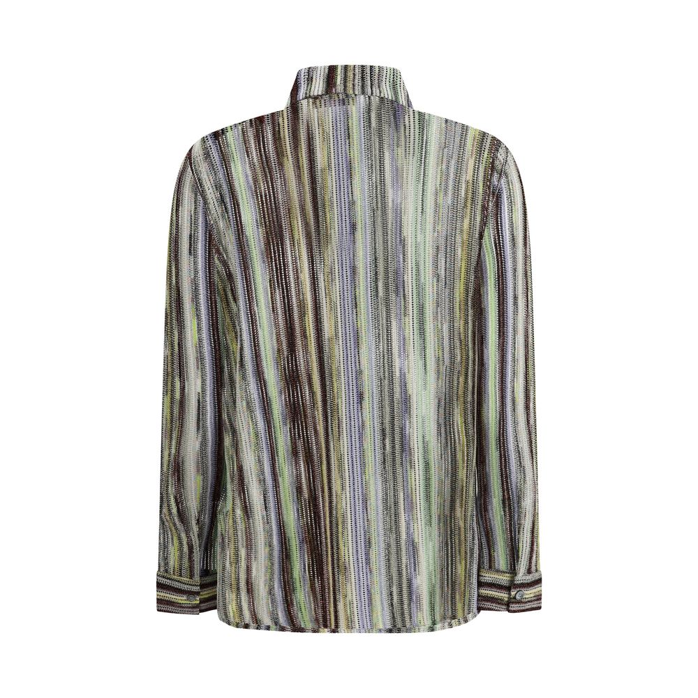 Missoni-Hemd mit ikonischem mehrfarbigem Muster