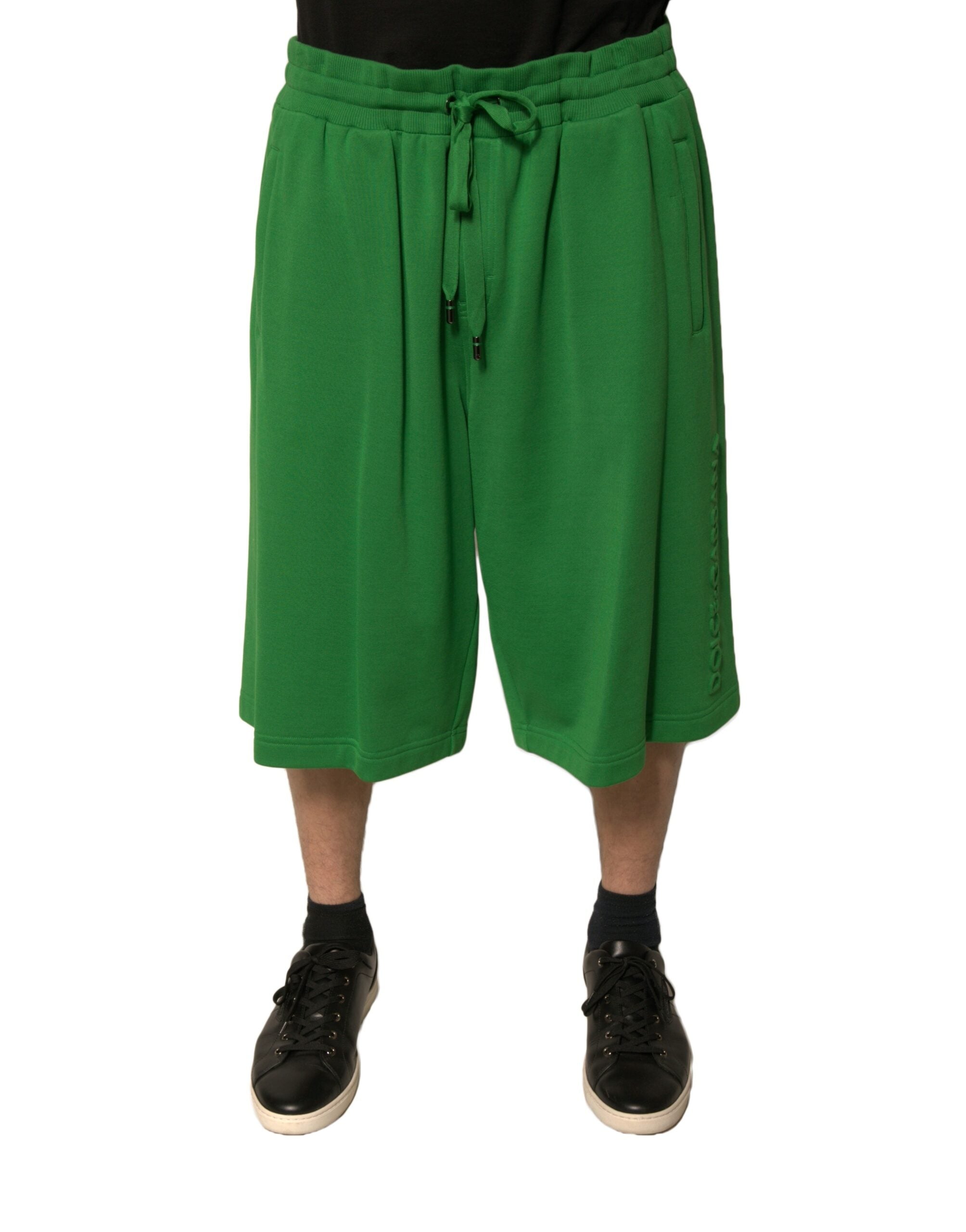 Dolce &amp; Gabbana Grüne Bermudashorts aus Baumwollmischung für Herren