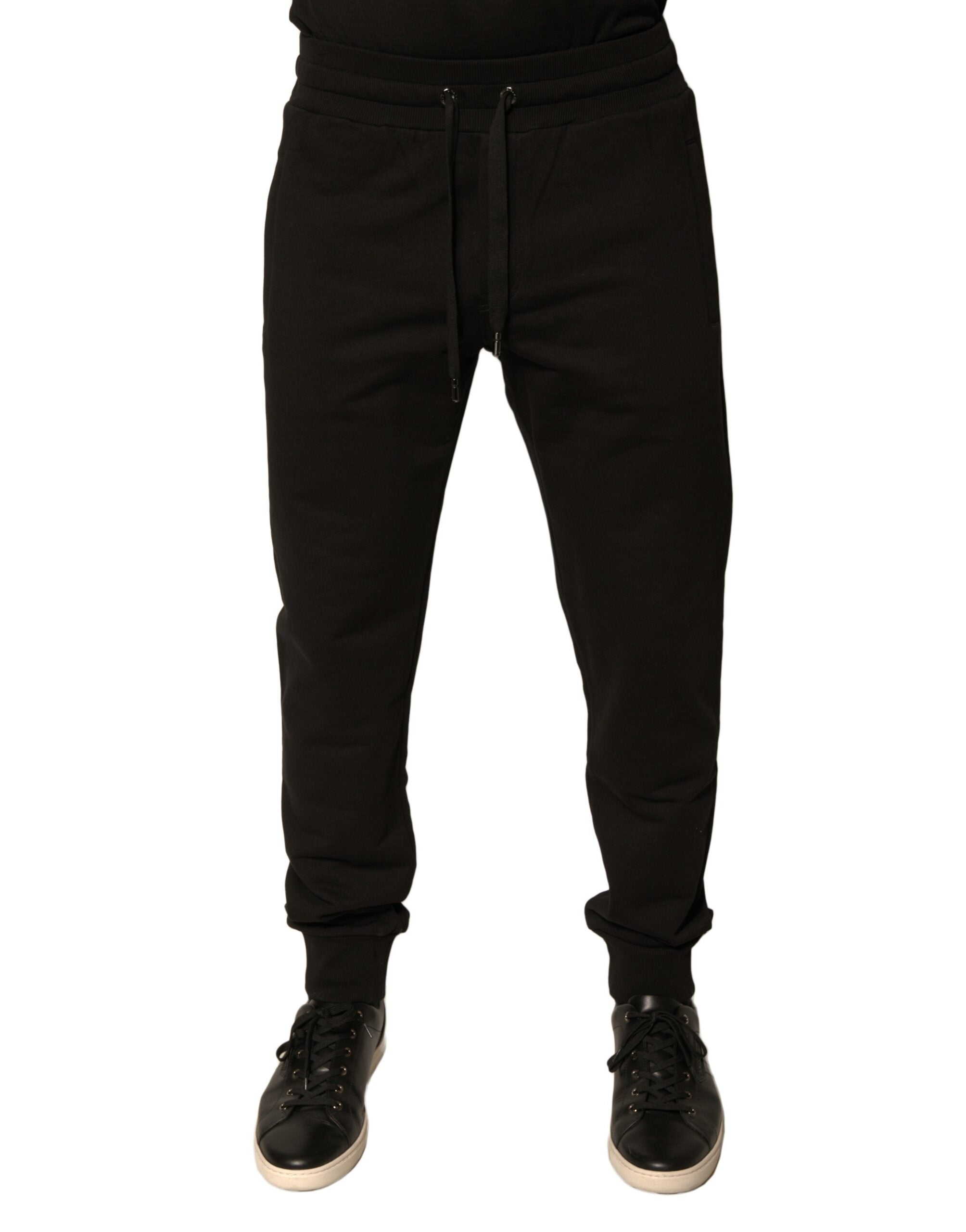 Dolce &amp; Gabbana Schwarze Jogginghose aus Baumwolle für Herren