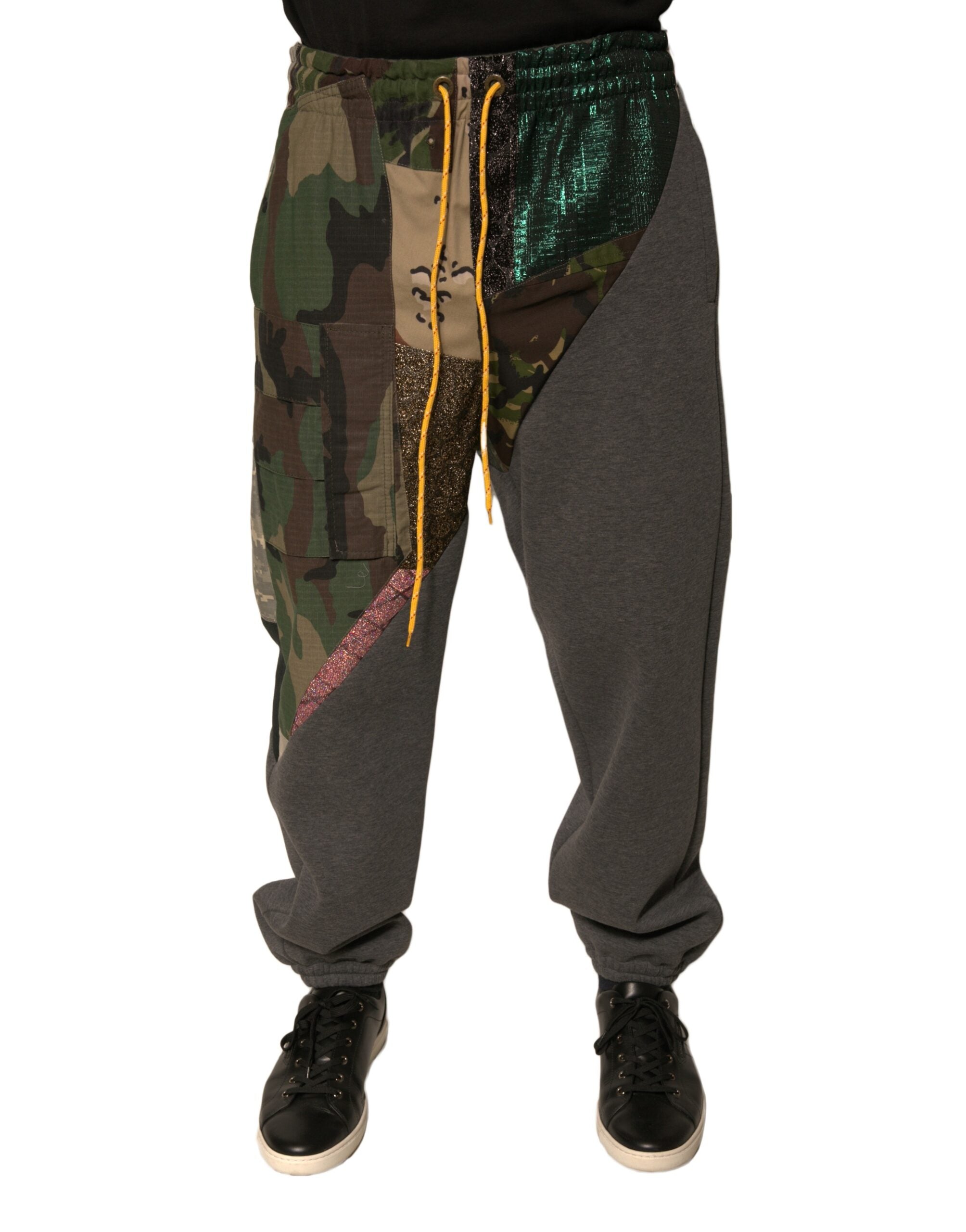 Dolce &amp; Gabbana – Jogginghose aus Baumwolle mit mehrfarbigem Patchwork
