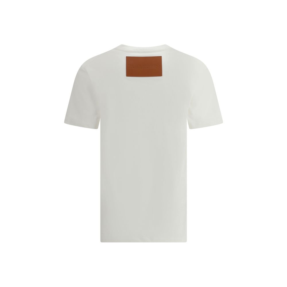 Jil Sander T-Shirt mit Lederpatch
