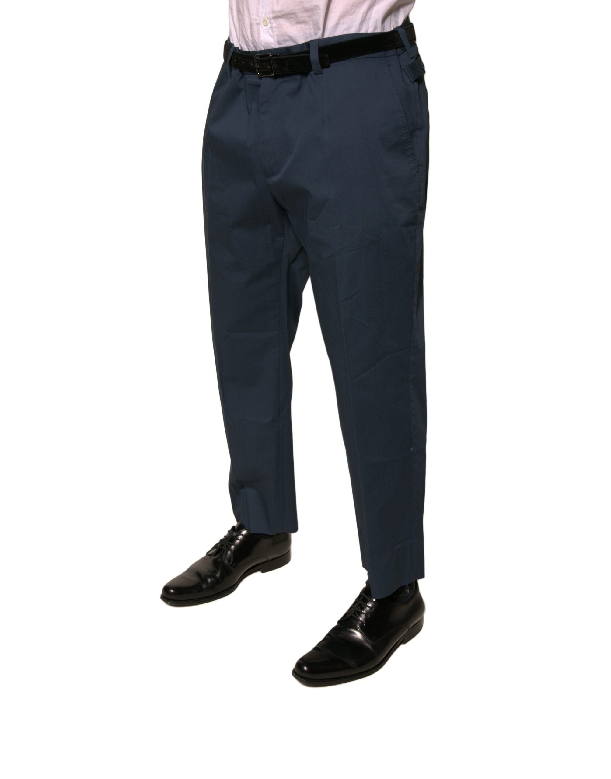 Dolce &amp; Gabbana Blaue Herren-Enge Anzughose aus Baumwolle