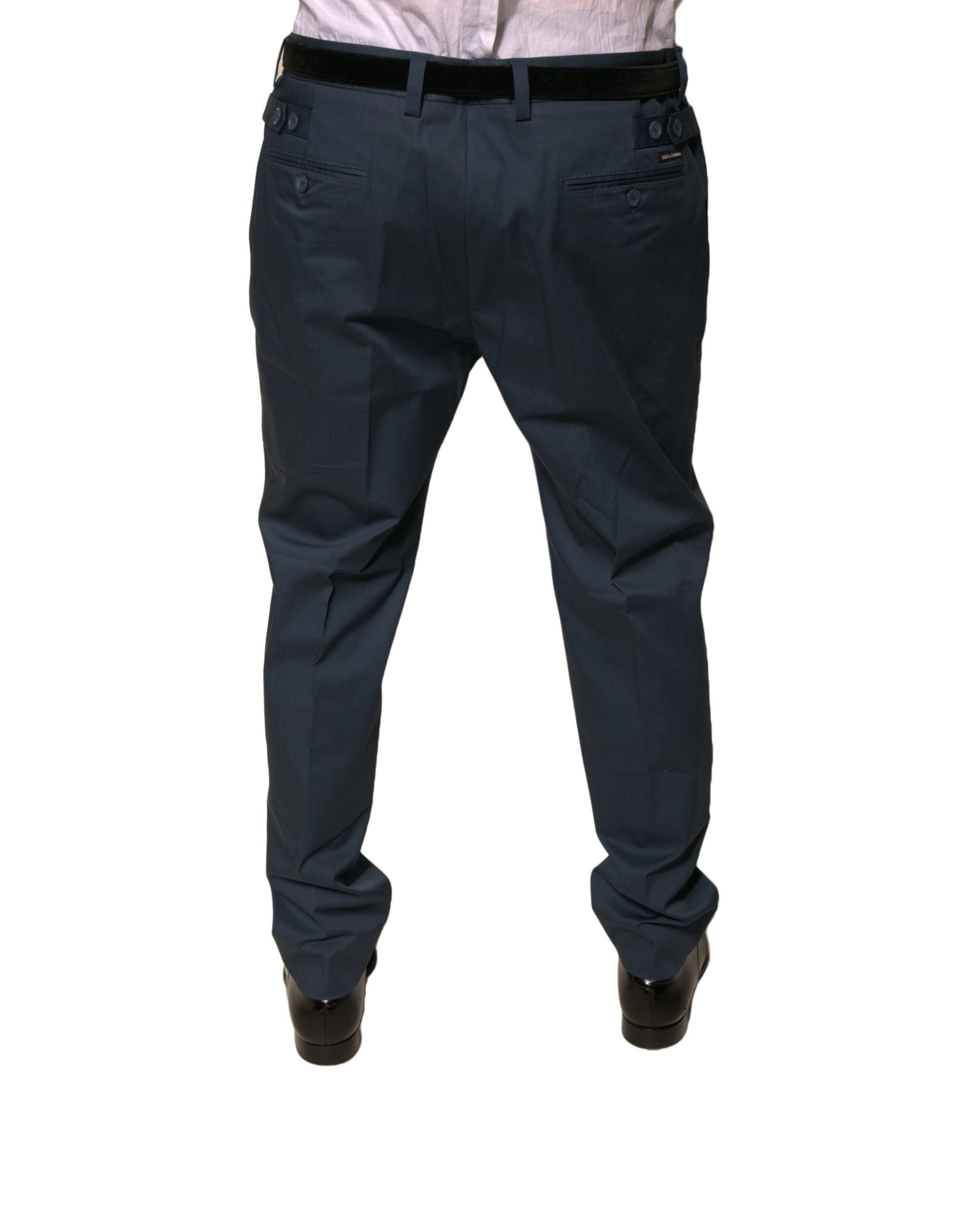 Dolce &amp; Gabbana Dunkelblaue Skinny-Hose aus Baumwollstretch für Herren