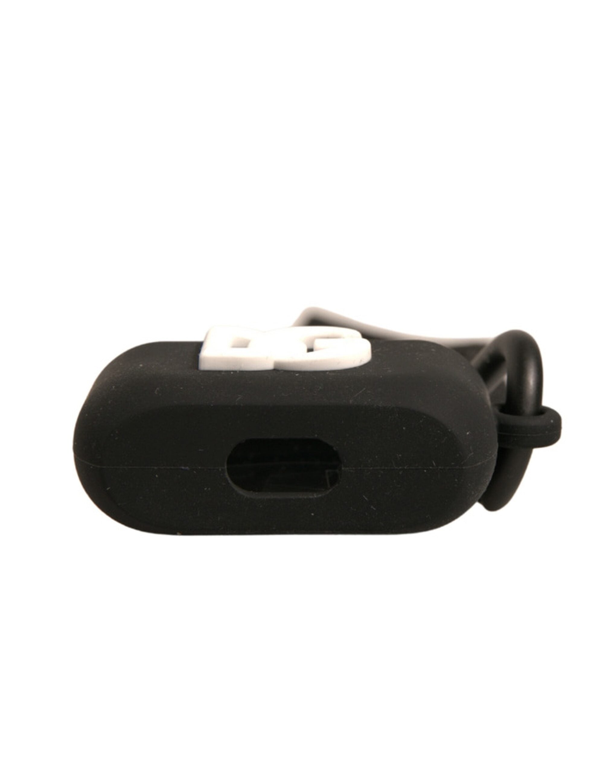 Husă Dolce &amp; Gabbana cu logo embosat din cauciuc siliconic negru pentru Airpods