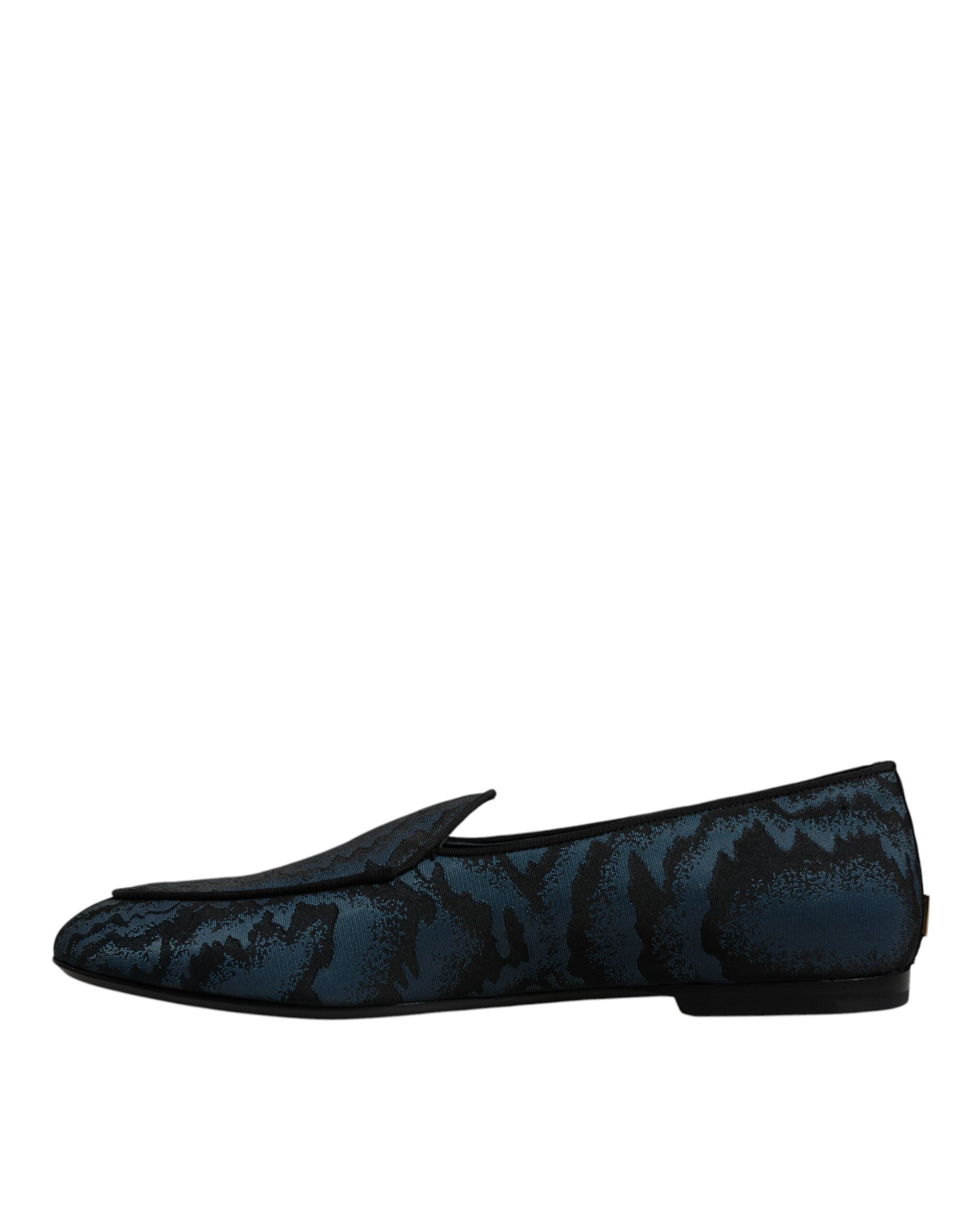 Dolce &amp; Gabbana Pantofi sport albaștri și negri pentru bărbați, mocasini, pantofi eleganți