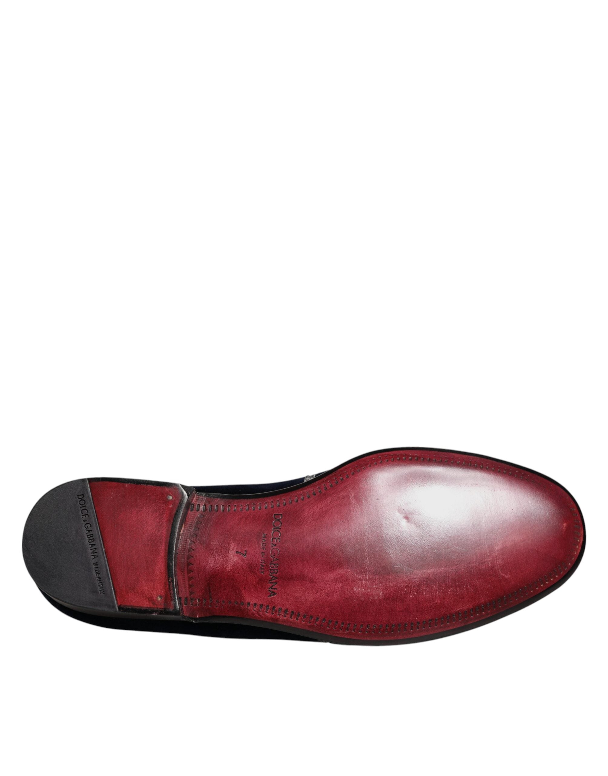 Mocasini Dolce &amp; Gabbana negri din catifea cu imprimeu floral Gun - Pantofi eleganti