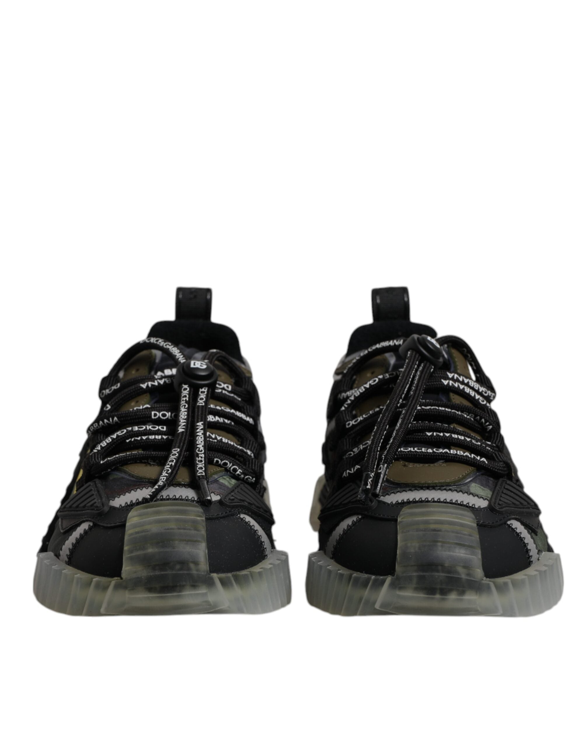 Dolce &amp; Gabbana Schwarz Grün Camo NS1 Low Top Sneakers Schuhe