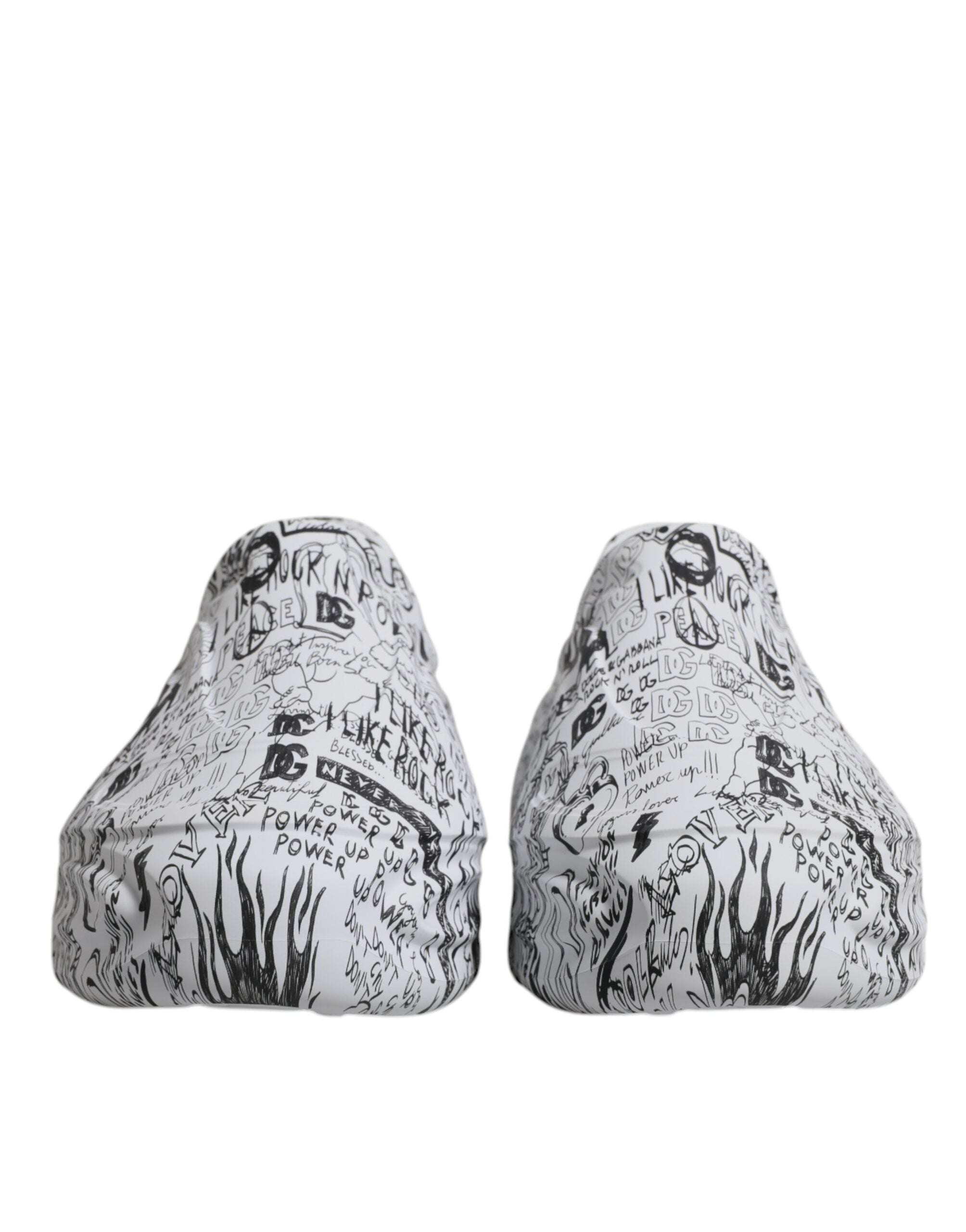 Dolce &amp; Gabbana Daymaster Sneakers mit Graffiti-Muster in Weiß und Schwarz