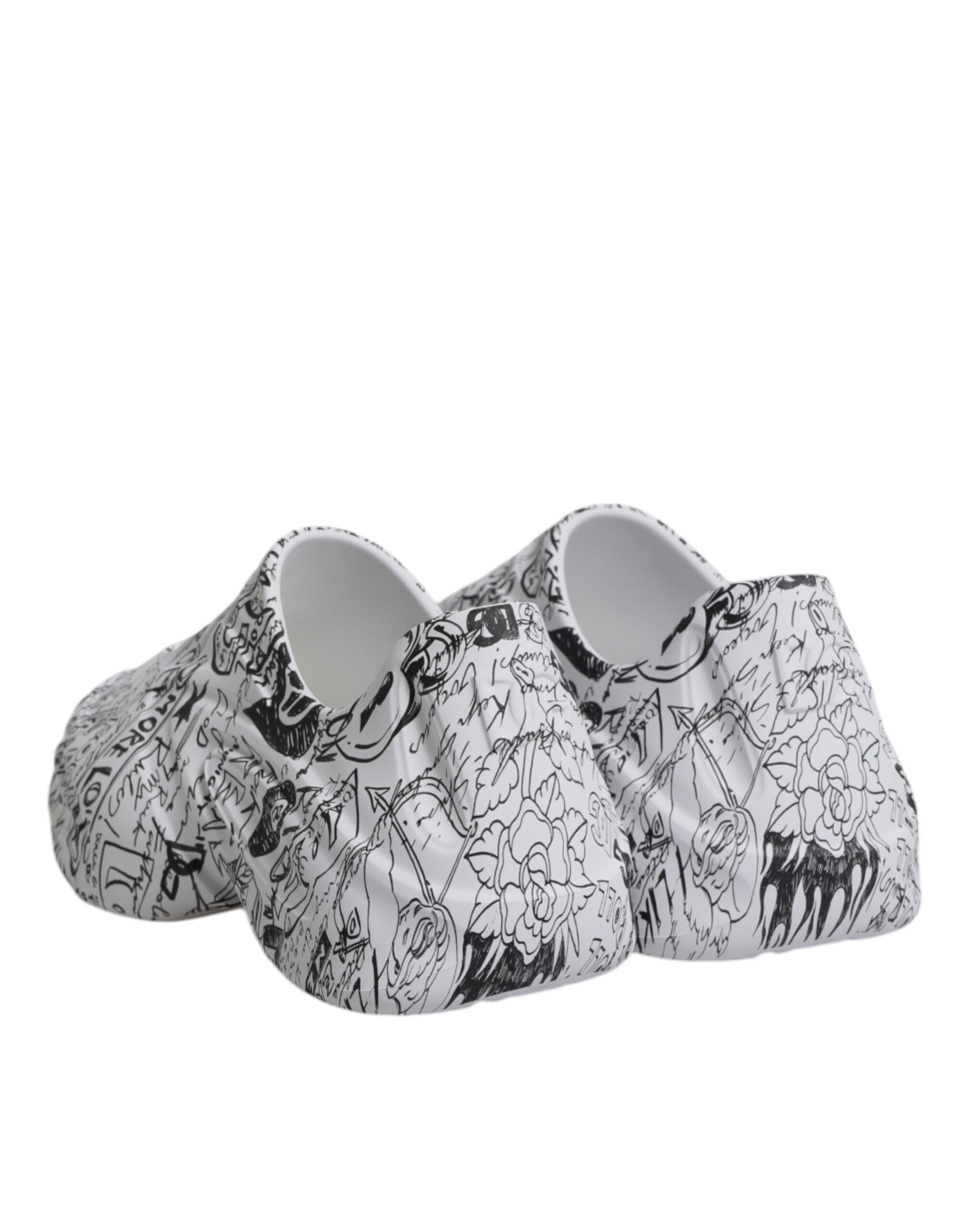 Dolce &amp; Gabbana Daymaster Sneakers mit Graffiti-Muster in Weiß und Schwarz