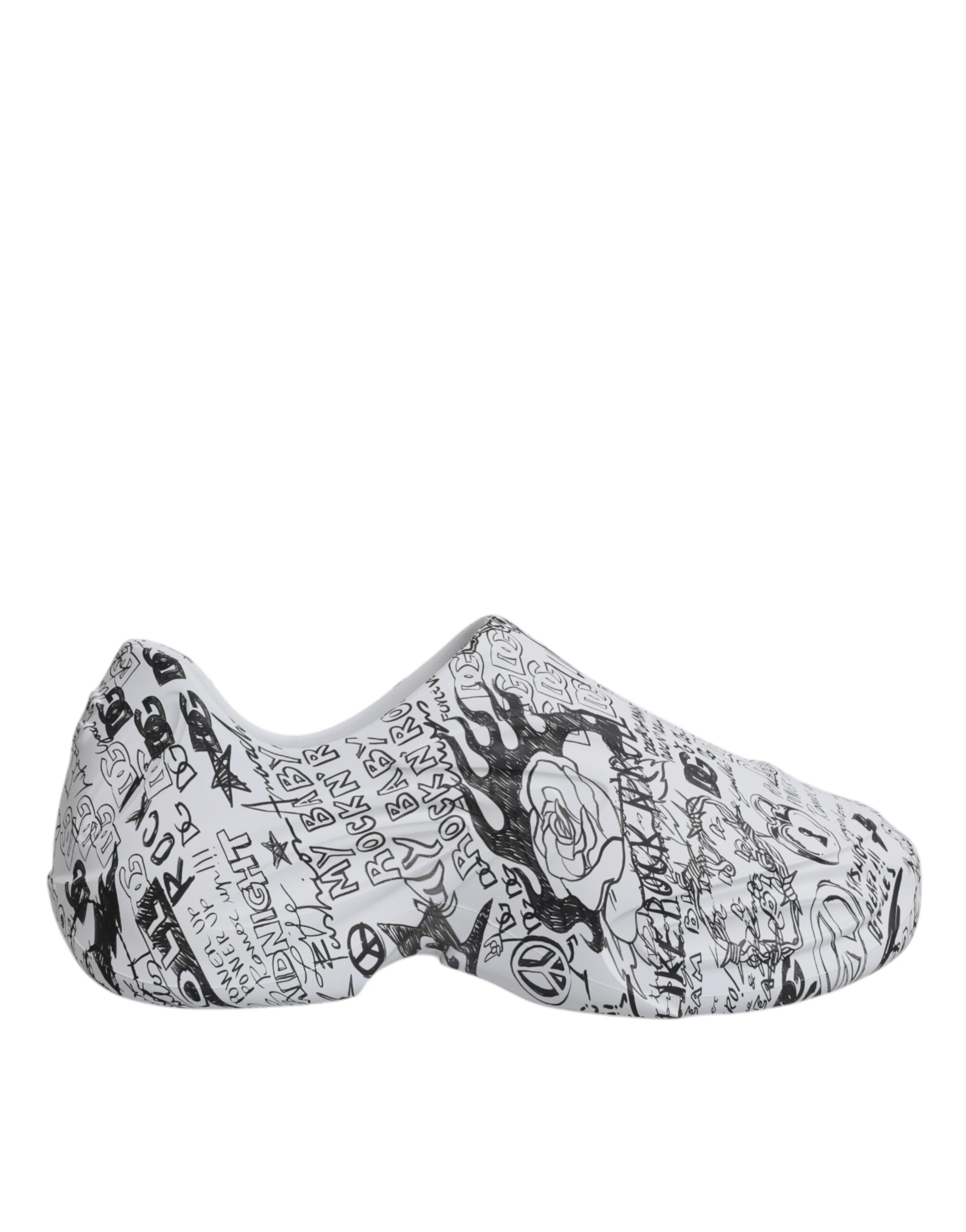 Dolce &amp; Gabbana Daymaster Sneakers mit Graffiti-Muster in Weiß und Schwarz