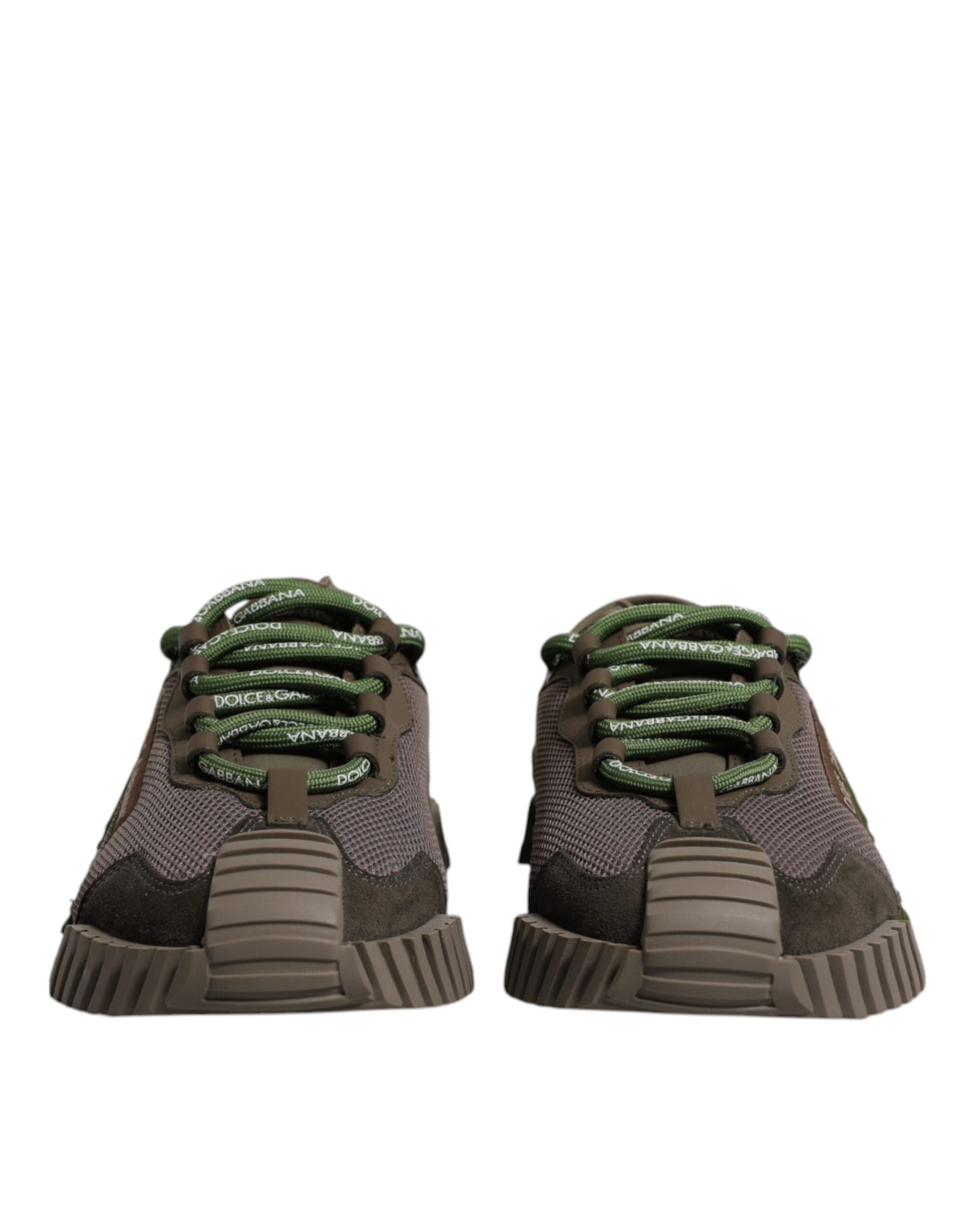 Dolce &amp; Gabbana Army Green Low Top NS1 Herren Sneakers Schuhe