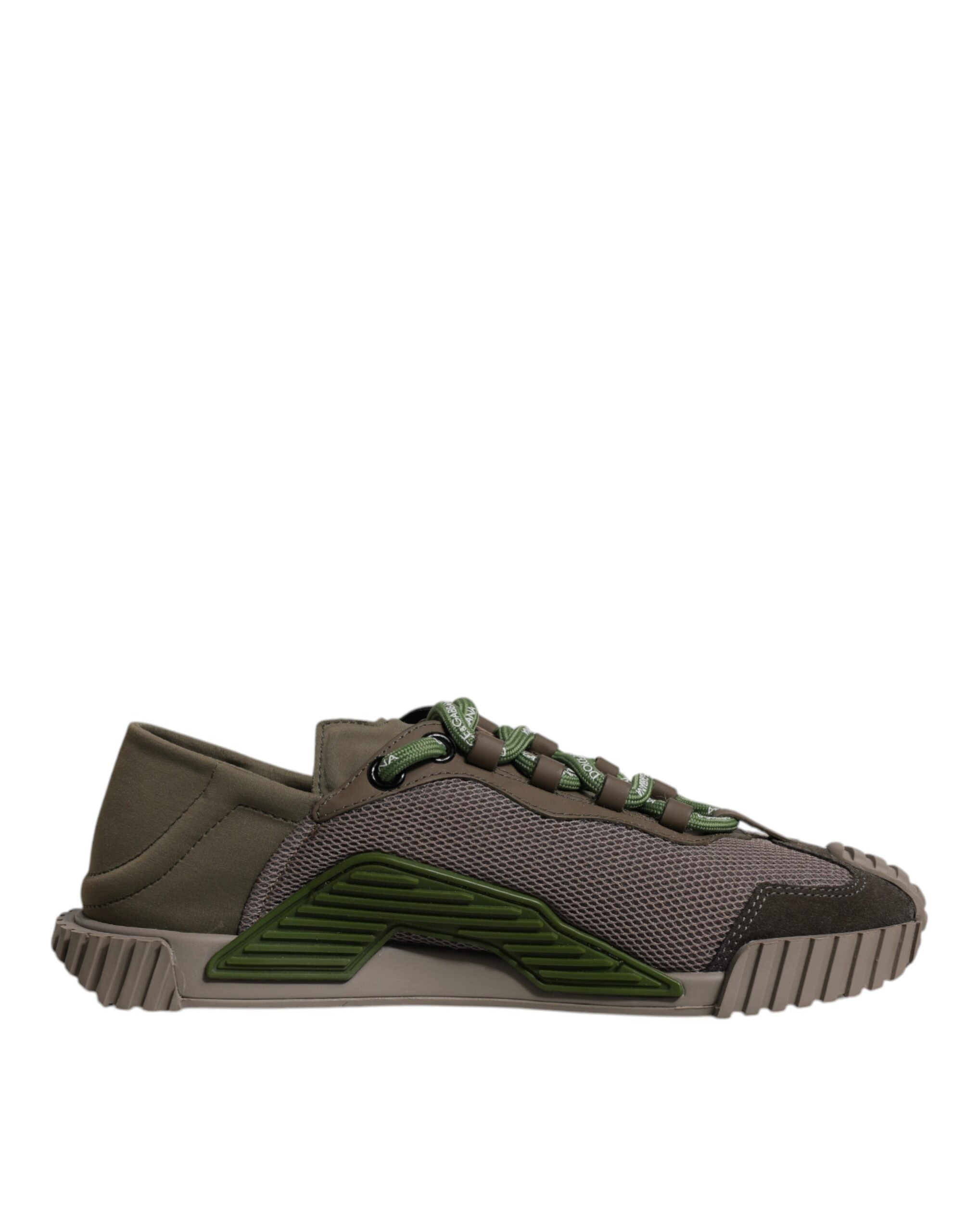 Dolce &amp; Gabbana Army Green Low Top NS1 Herren Sneakers Schuhe