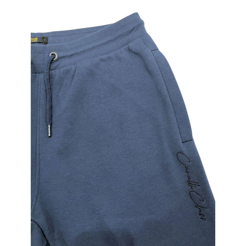 Cavalli Class Blaue Polyester-Sporthose für Damen
