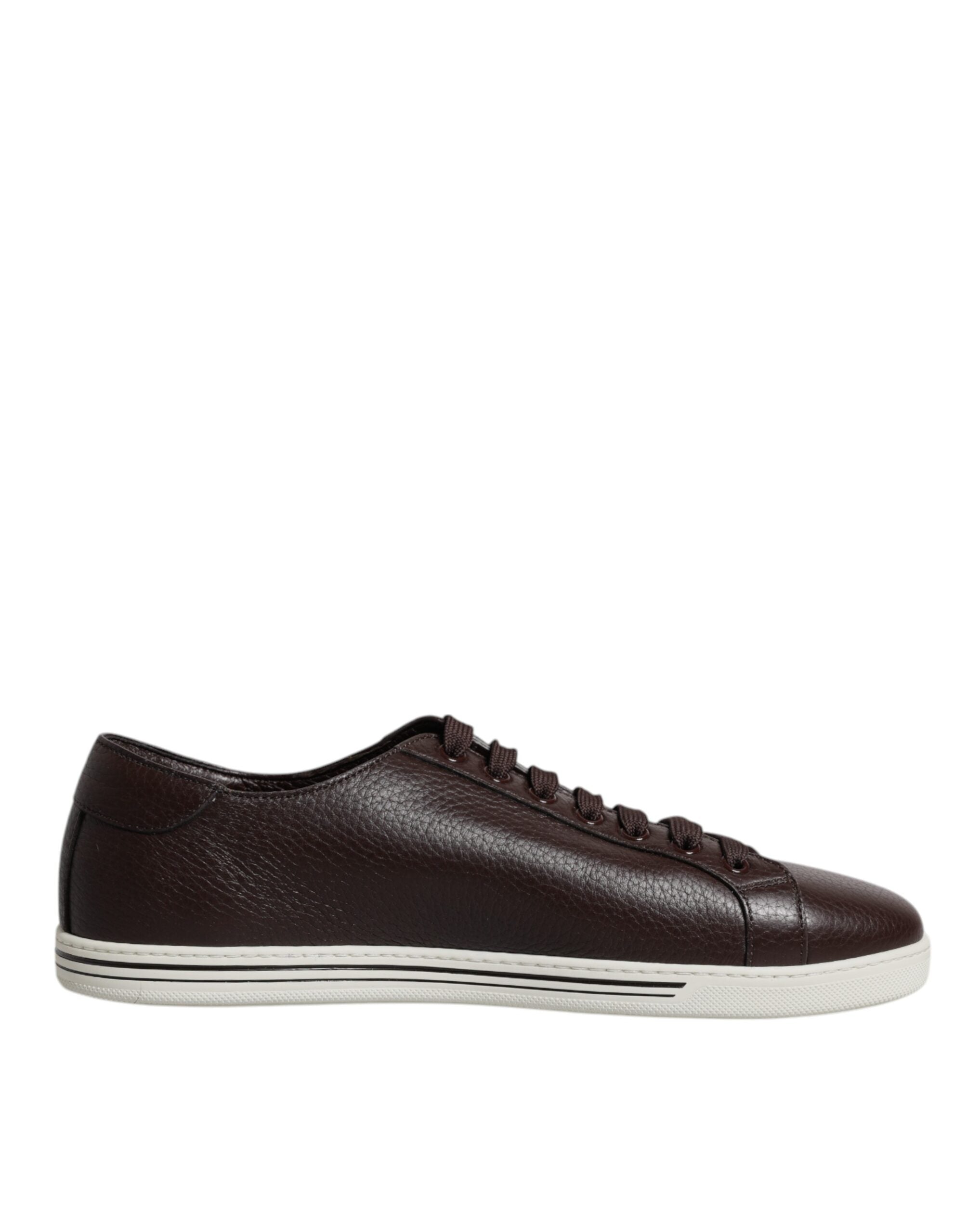 Dolce &amp; Gabbana Braune niedrige Saint Tropez-Sneakers für Herren
