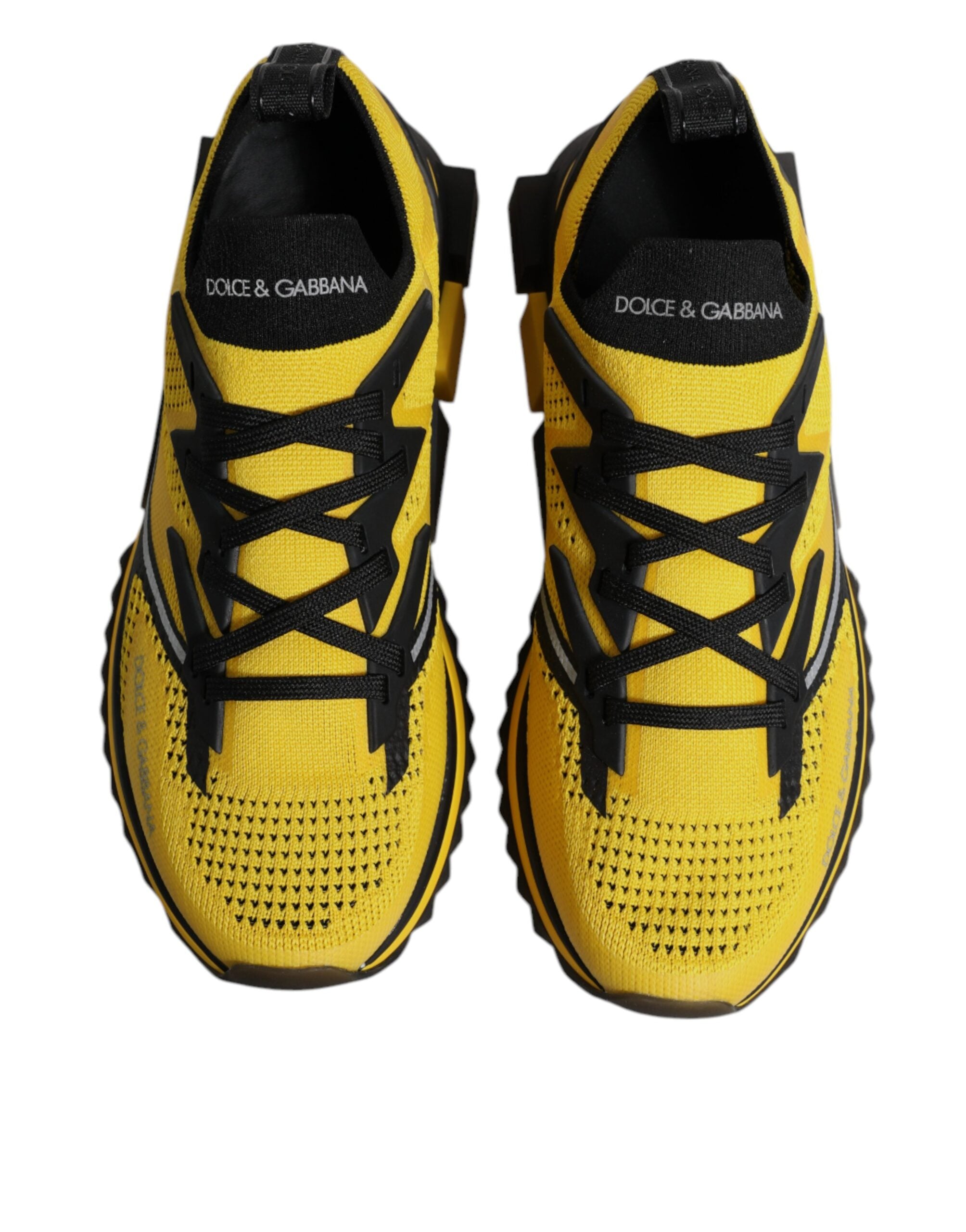 Dolce &amp; Gabbana Gelbe SORRENTO Sport Stretch Sneakers Schuhe