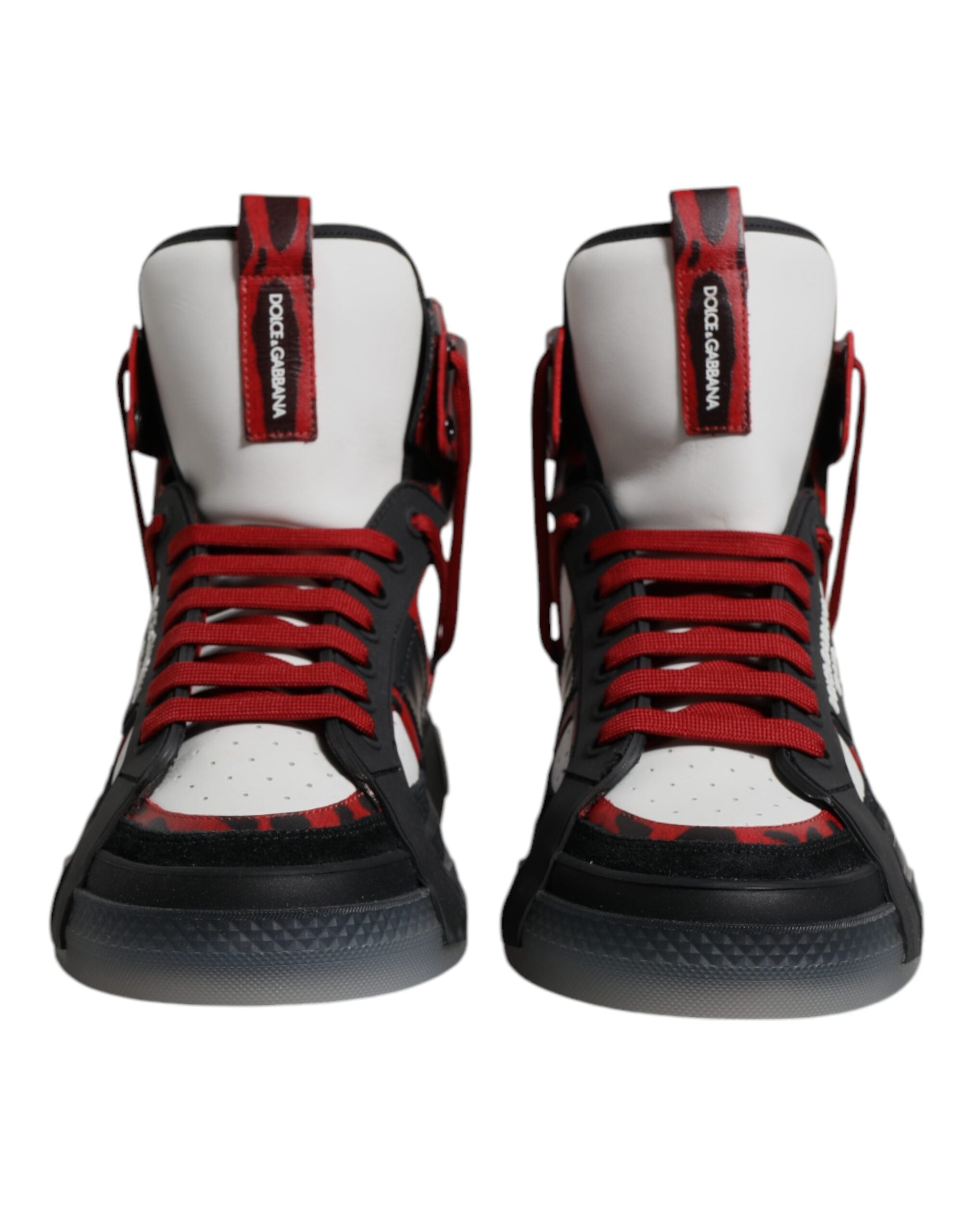 Dolce &amp; Gabbana Mehrfarbige High-Top-Sneakers aus Leder