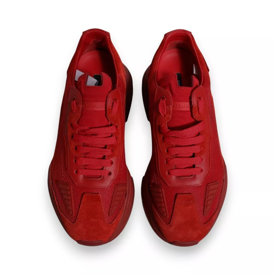 Dolce &amp; Gabbana Rote Daymaster Low Top Sneakers aus Leder