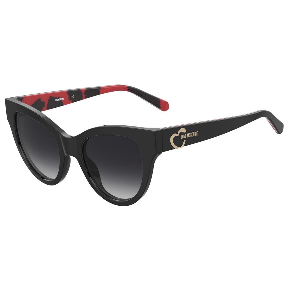 Ochelari de soare Love Moschino negri cu model Haircalf
