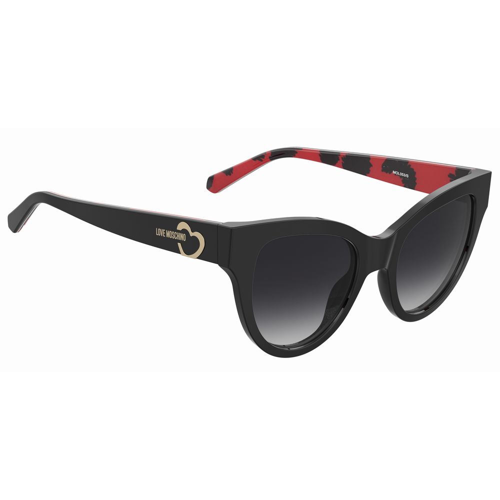 Ochelari de soare Love Moschino negri cu model Haircalf