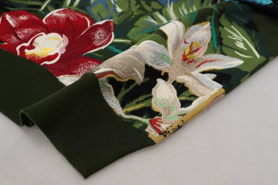 Pulover Dolce &amp; Gabbana cu logo din lână și mătase Jungle