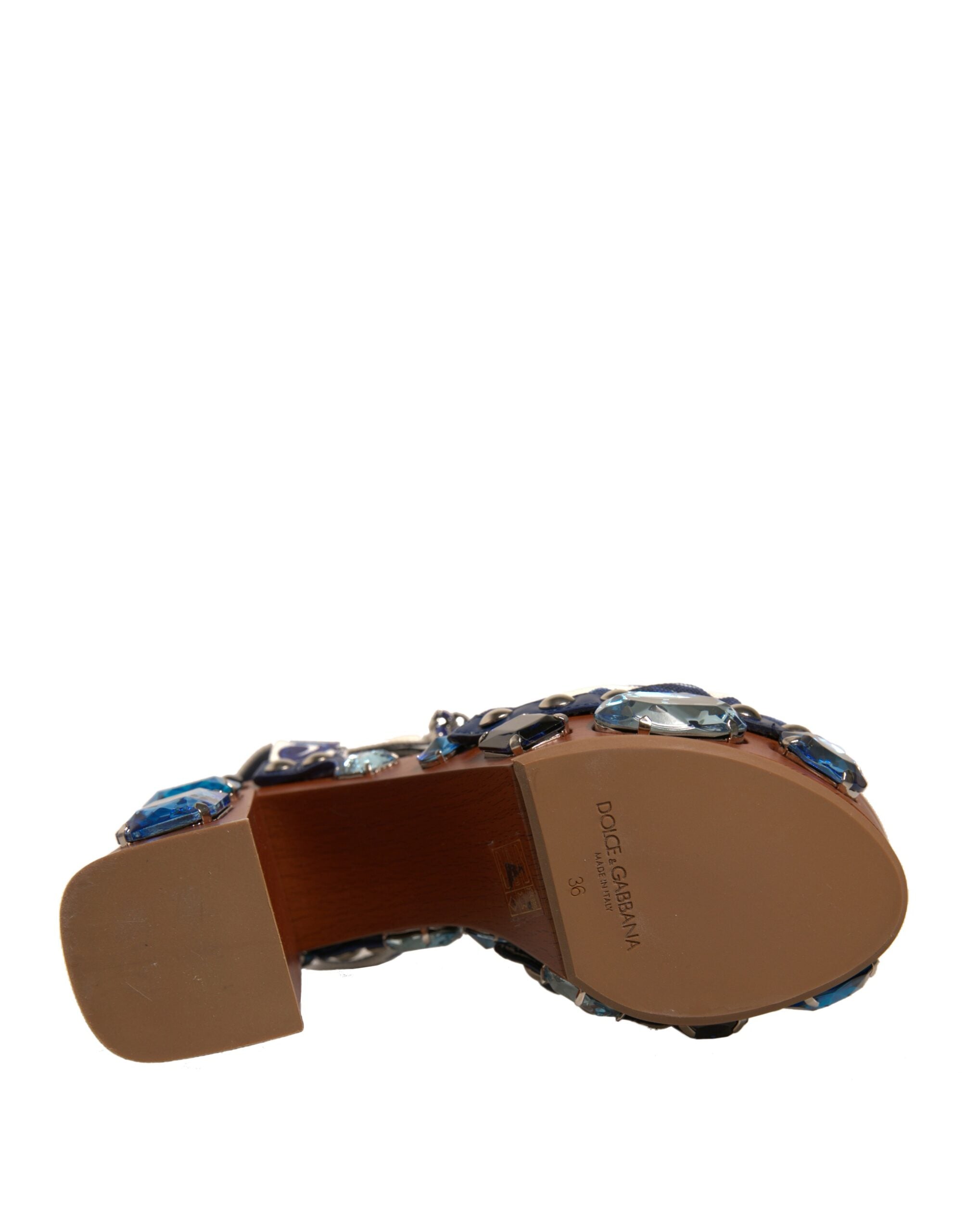 Sandale Dolce &amp; Gabbana cu platformă și decorațiuni Majolica multicolore
