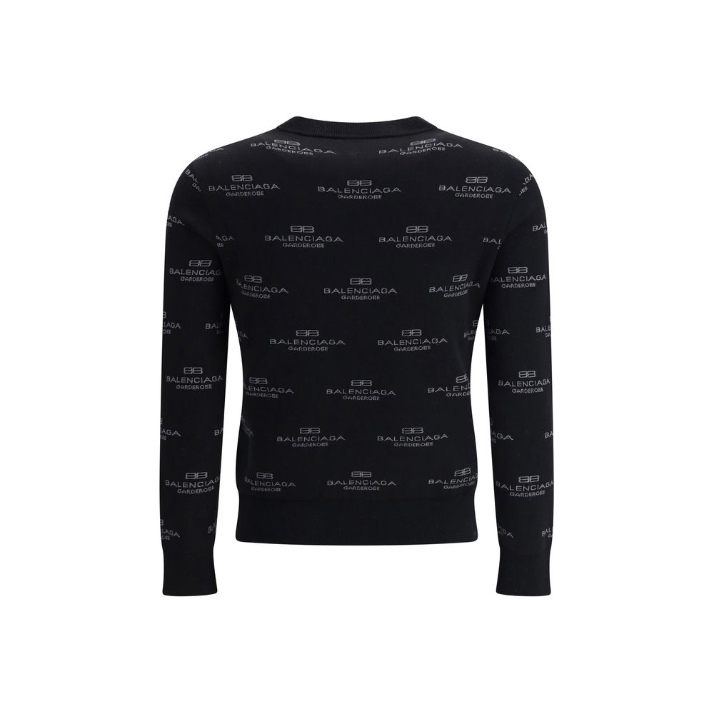 Pulover Balenciaga cu logo integral