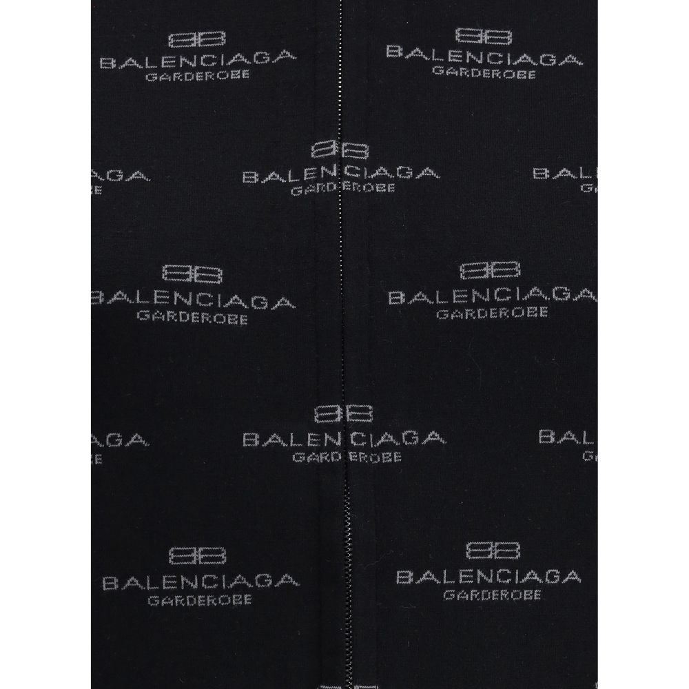 Cardigan Balenciaga cu logo integral