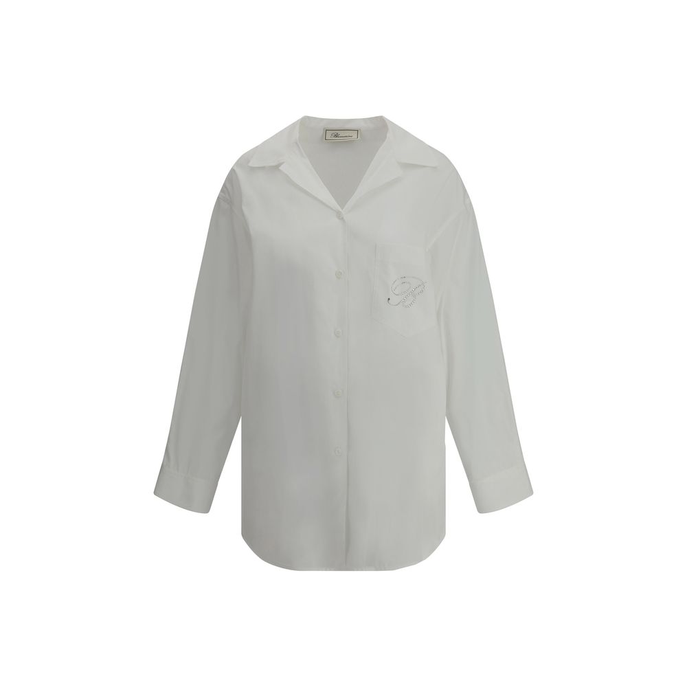 Blumarine Shirt mit Strass-Logo