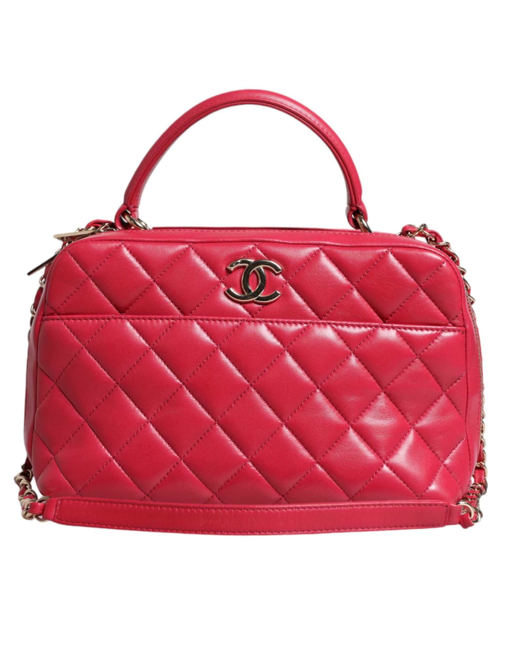Chanel Pink Seal Matelassé Chain CC Lammledertasche