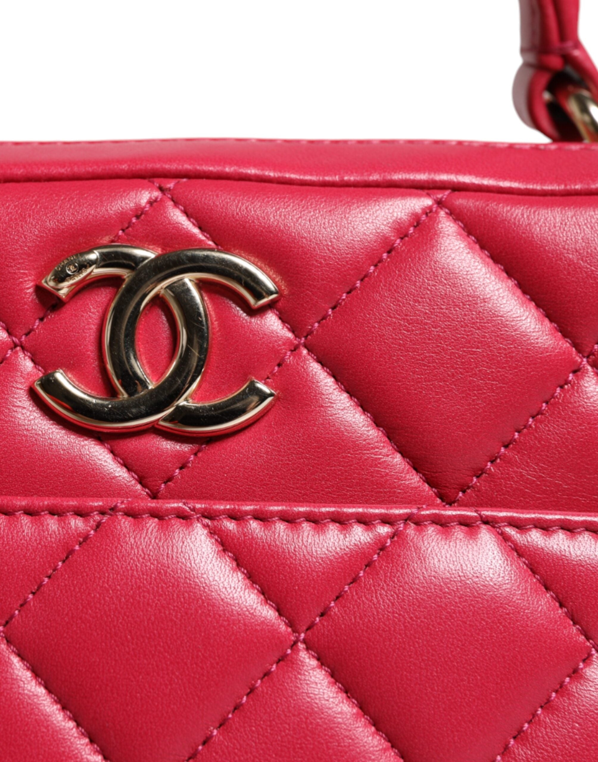 Chanel Pink Seal Matelassé Chain CC Lammledertasche