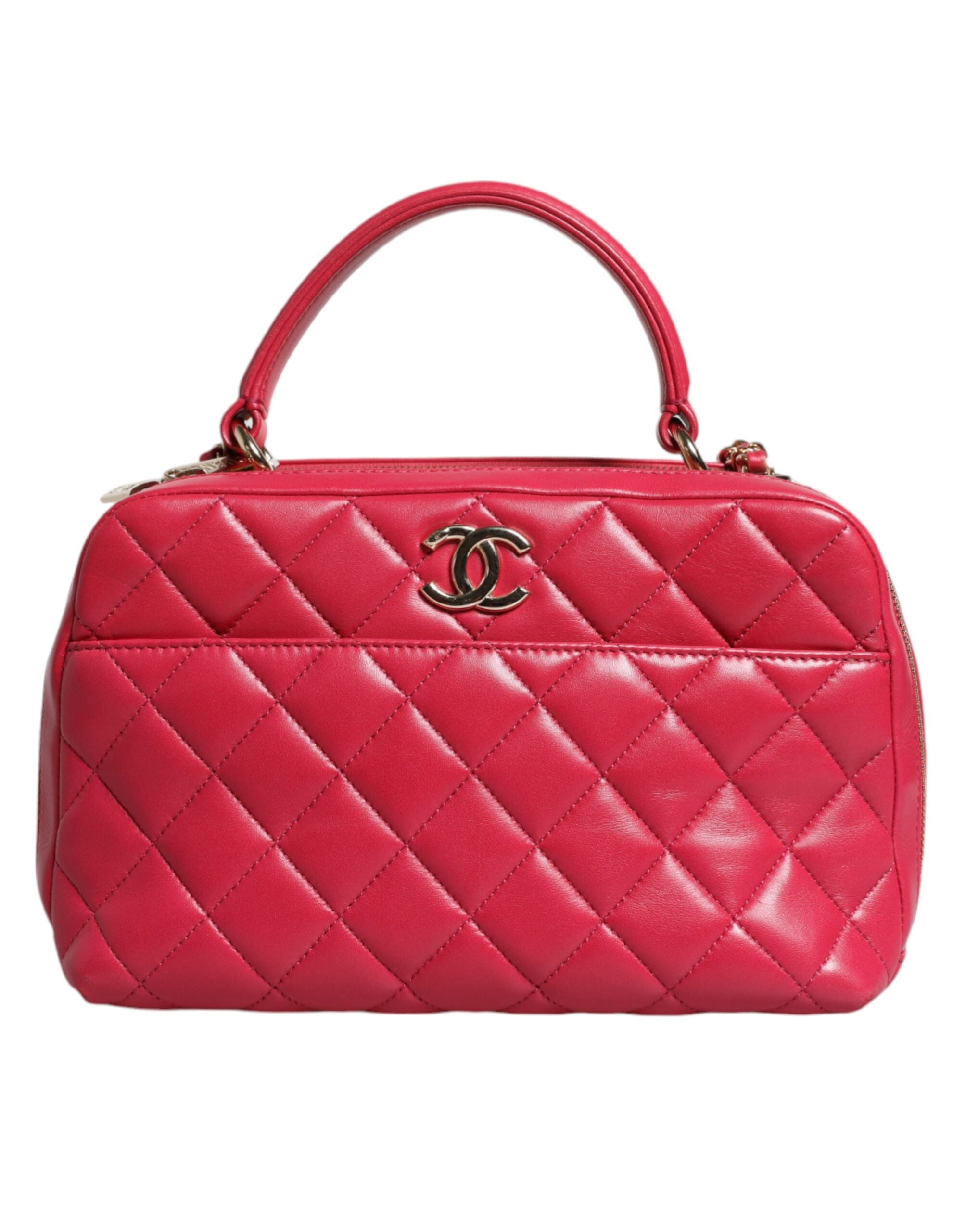Chanel Pink Seal Matelassé Chain CC Lammledertasche