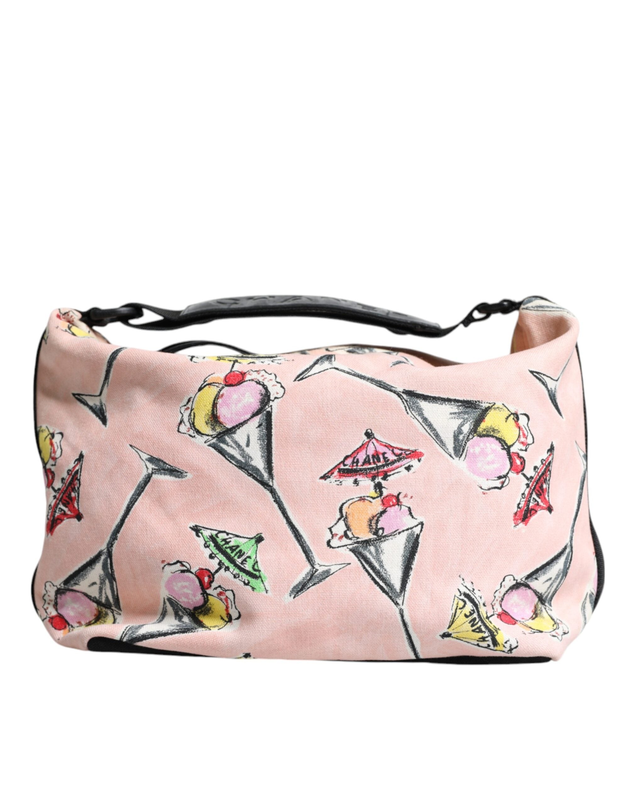 Chanel Pink Cruise Collection Parfait Canvas bedruckte Tasche