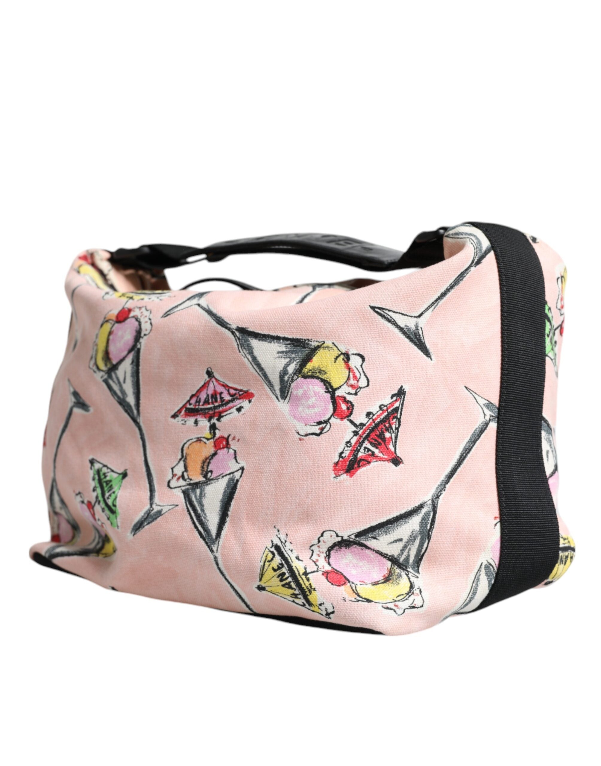 Chanel Pink Cruise Collection Parfait Canvas bedruckte Tasche