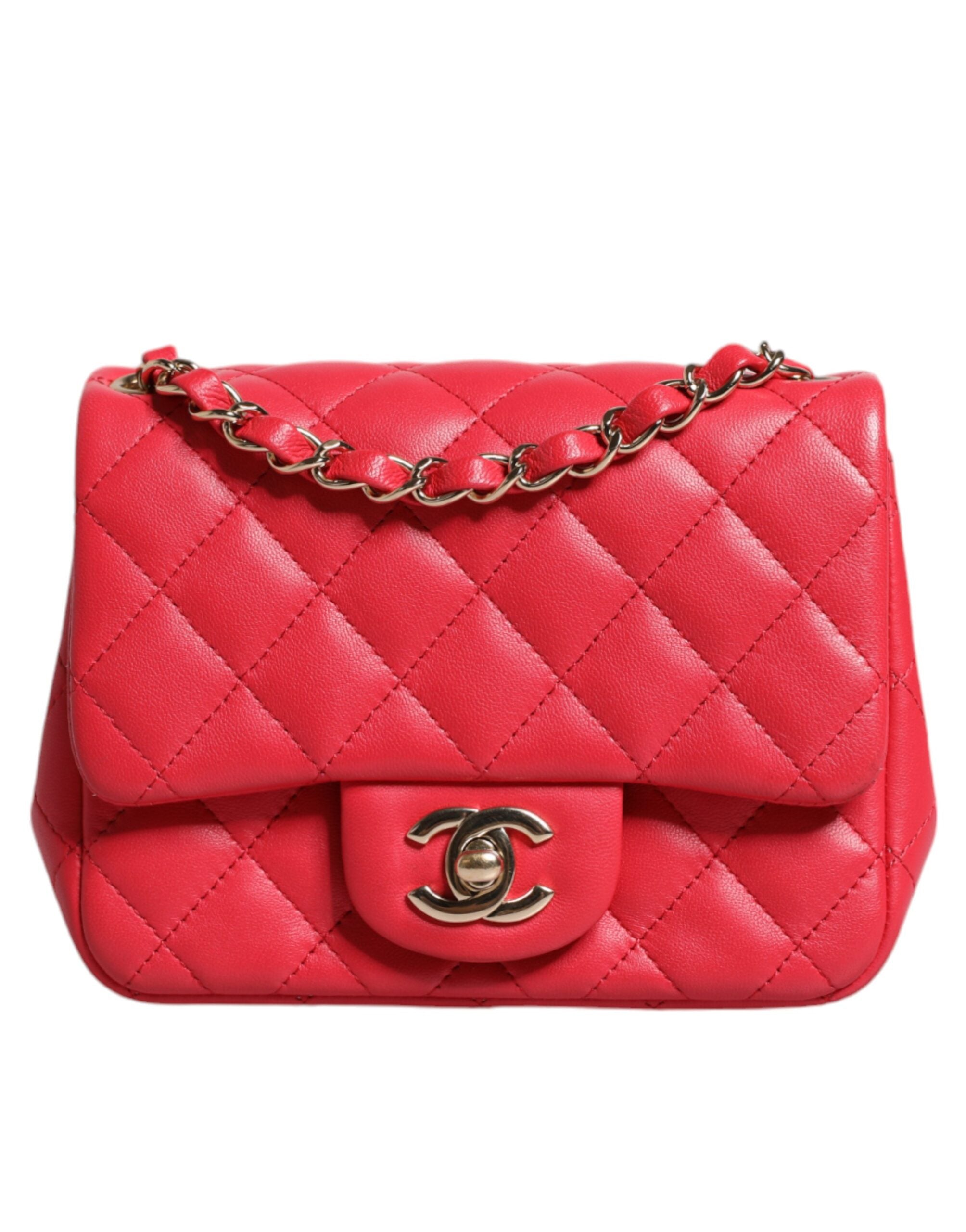 Chanel Pink Matelasse Kette Schulter Lammleder Geldbörse Mini