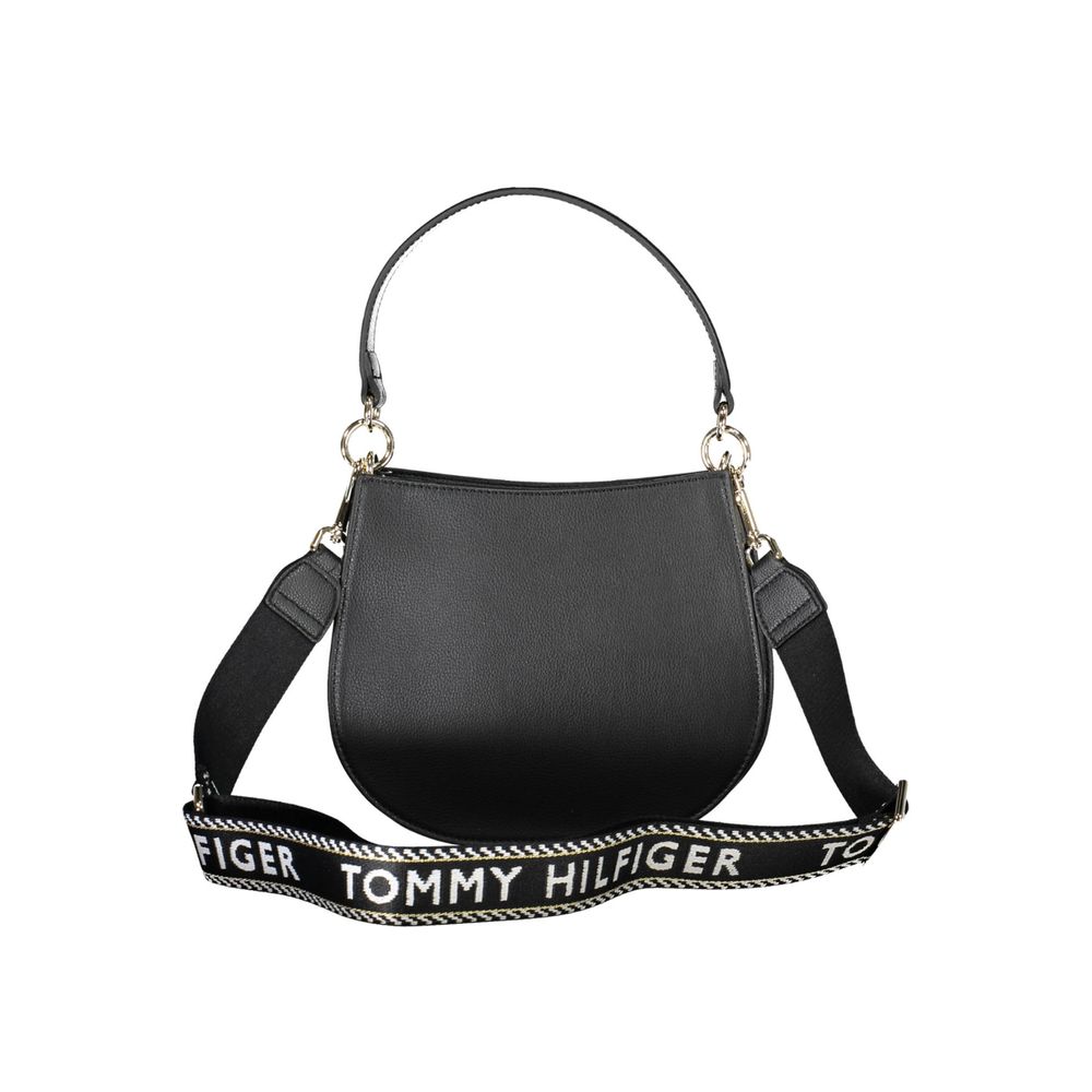 Geantă de mână Tommy Hilfiger neagră din poliester pentru femei