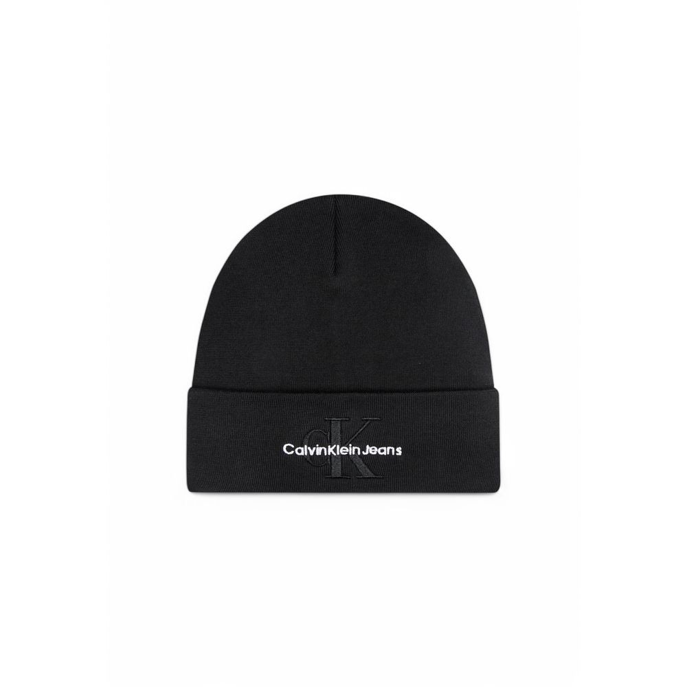 Șepci Calvin Klein Jeans negre din bumbac organic, șapcă de baseball