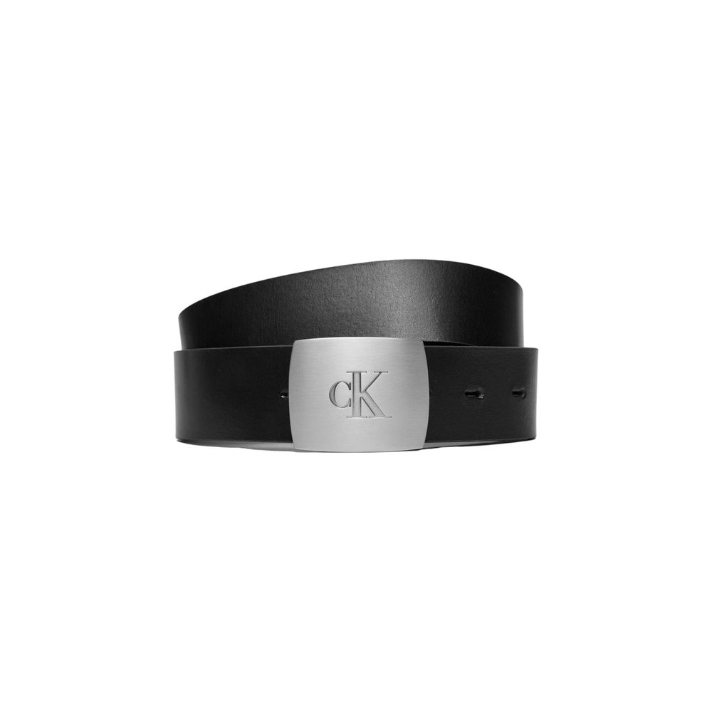 Curea din piele neagră Calvin Klein Jeans