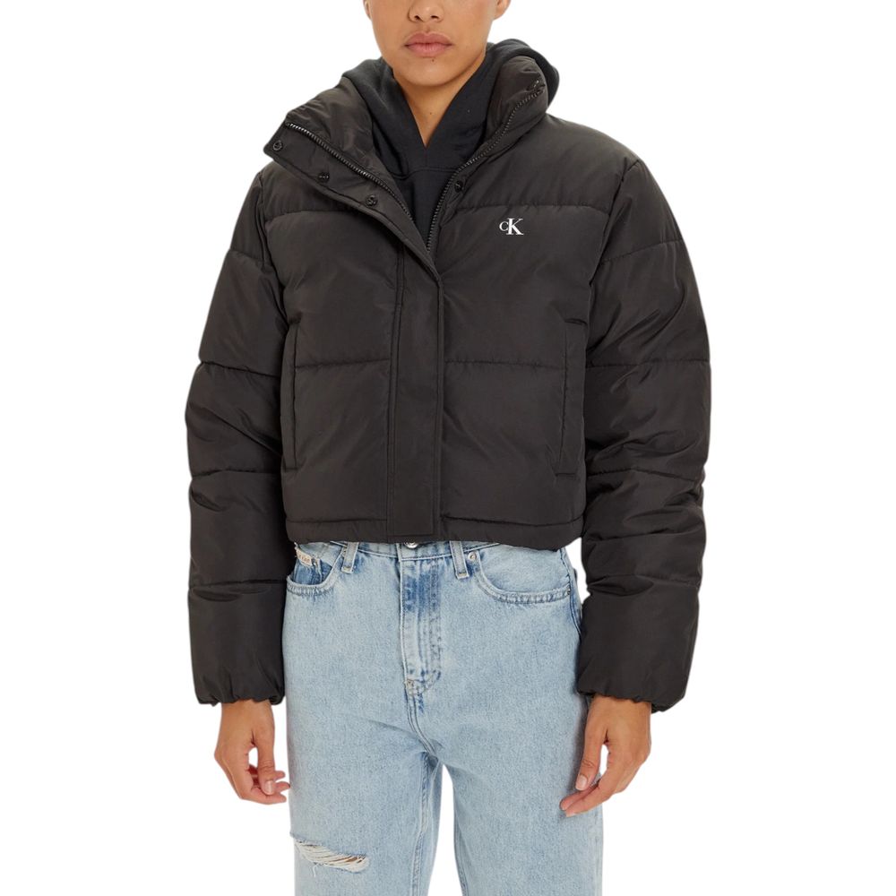 Calvin Klein Jeans – Schwarze Polyesterjacken und -mäntel
