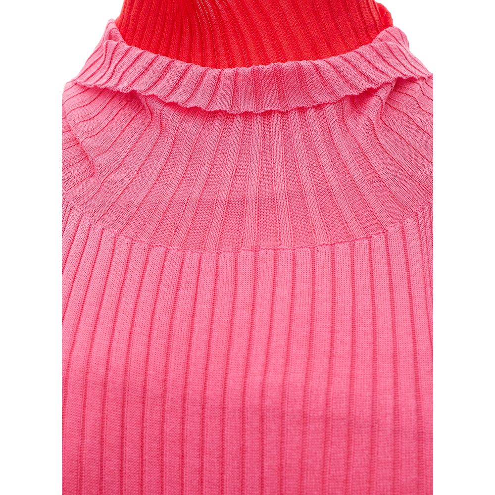Rochie roz din bumbac Bottega Veneta