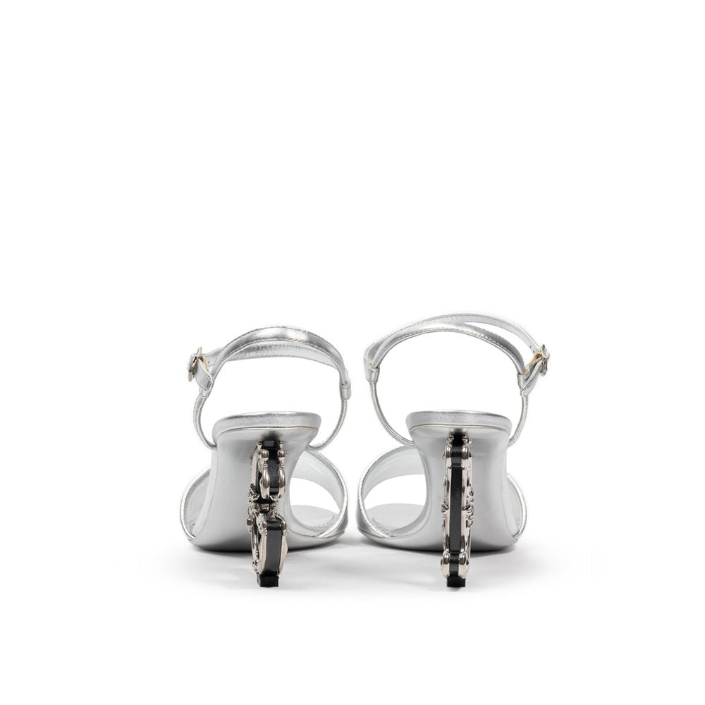 Sandale Dolce &amp; Gabbana din piele argintie