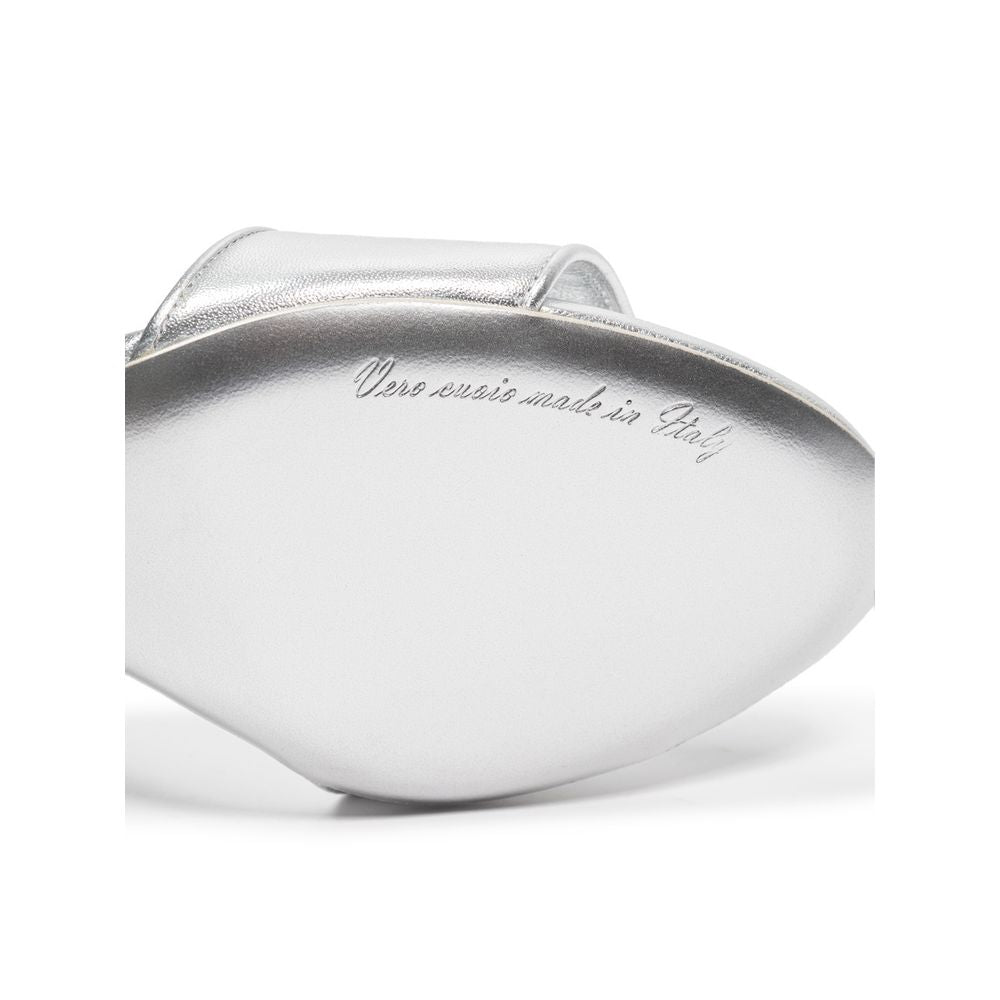 Sandale Dolce &amp; Gabbana din piele argintie