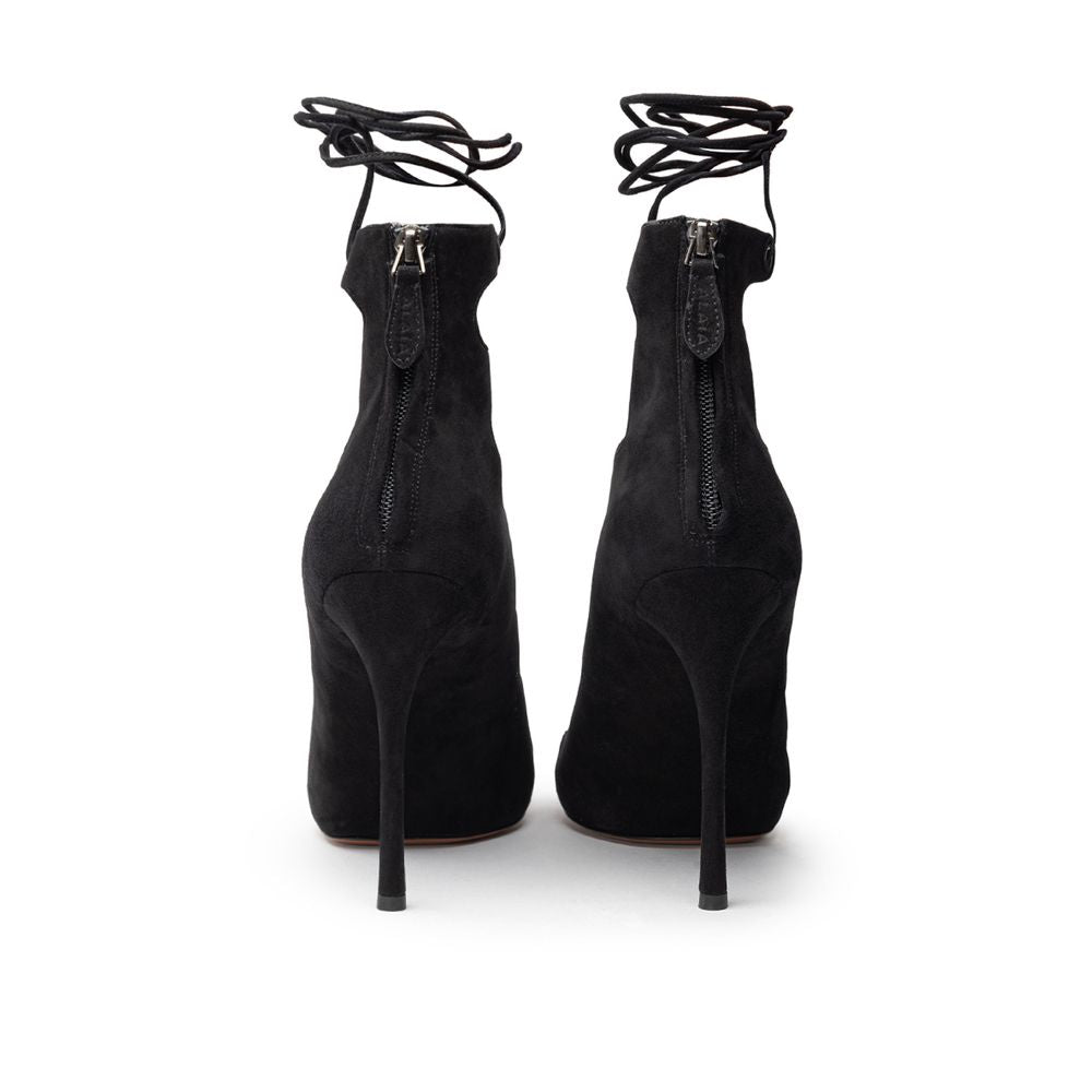 Sandale Alaïa Scamociata din piele neagră