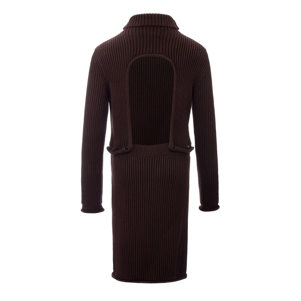 Rochie elegantă Bottega Veneta maro din viscoză