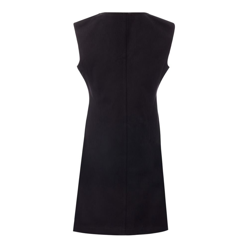 Rochie elegantă neagră din viscoză Bottega Veneta, piese esențiale